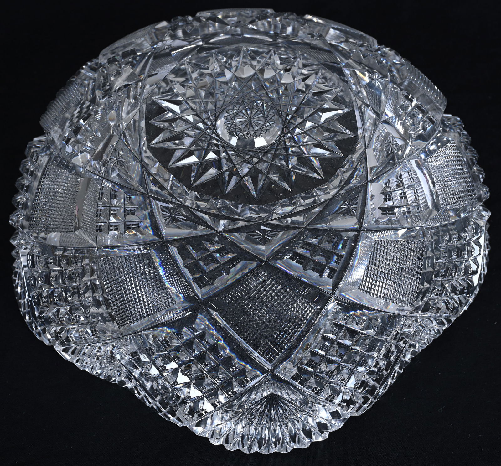 Bowl, Five-Sided, American Brilliant Cut Glass, Wheeler Pattern by Mt. Washington - 2