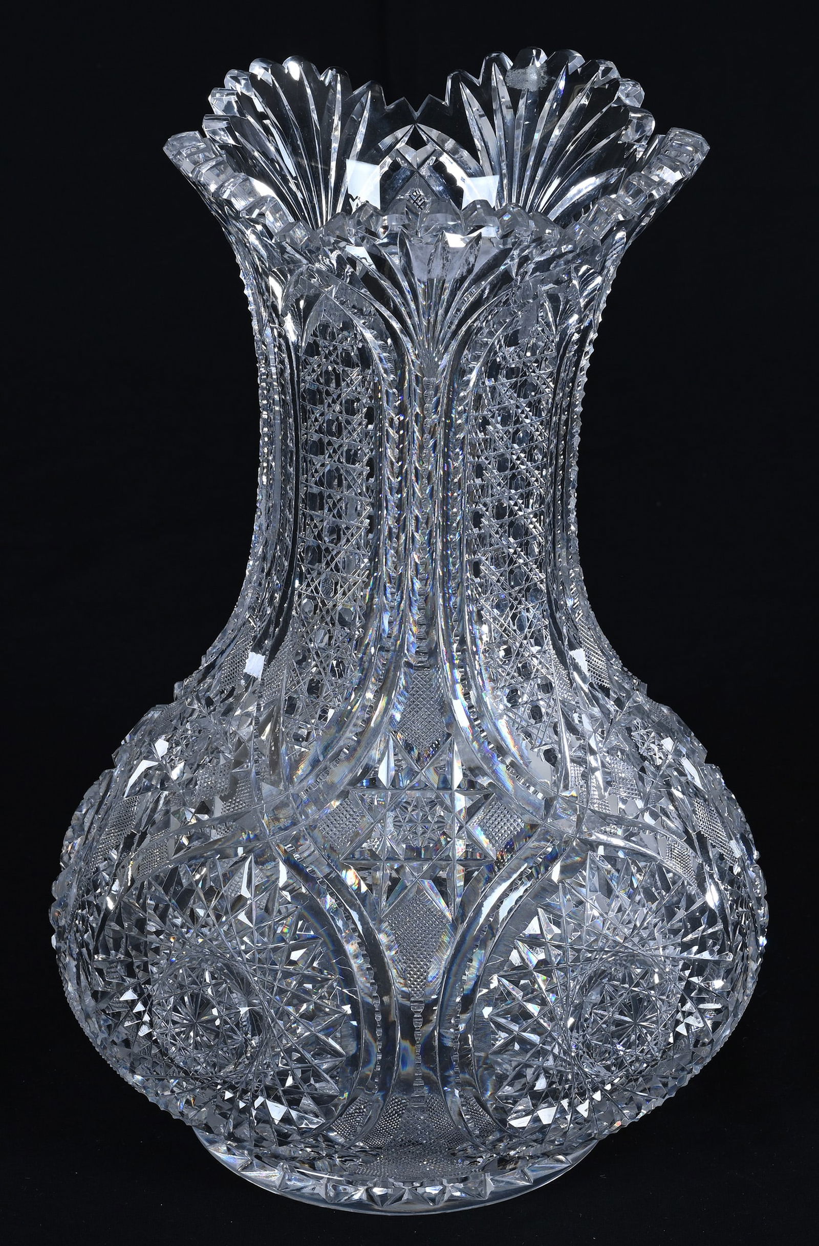 Vase, American Brilliant Cut Glass, Rich Cut Pattern By Dorflinger, Shape #129 - 2