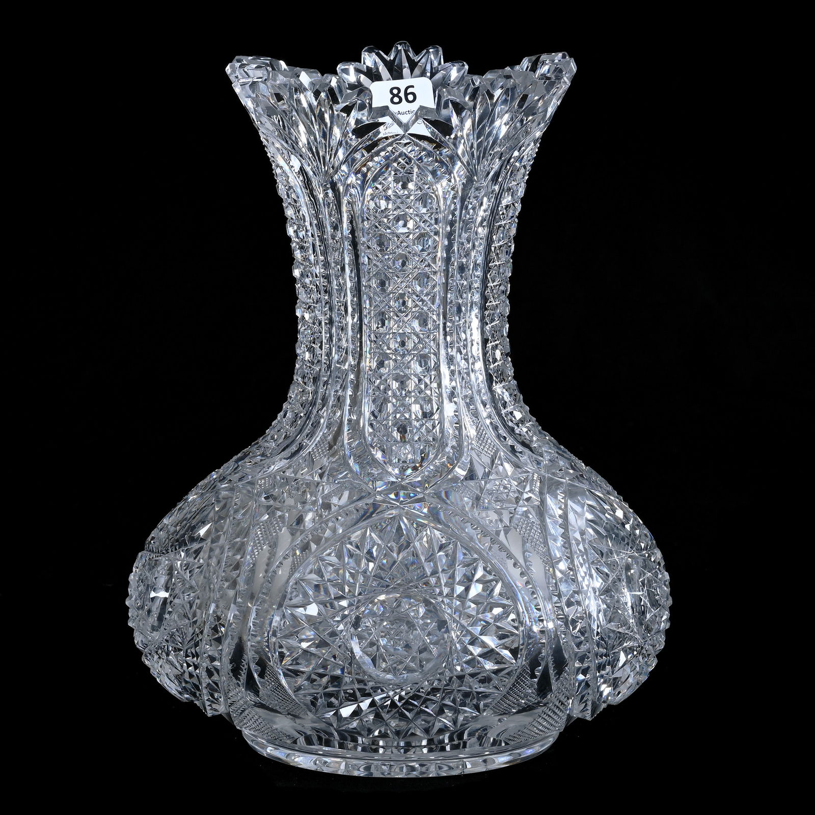 Vase, American Brilliant Cut Glass, Rich Cut Pattern By Dorflinger, Shape #129 (1 of 3)