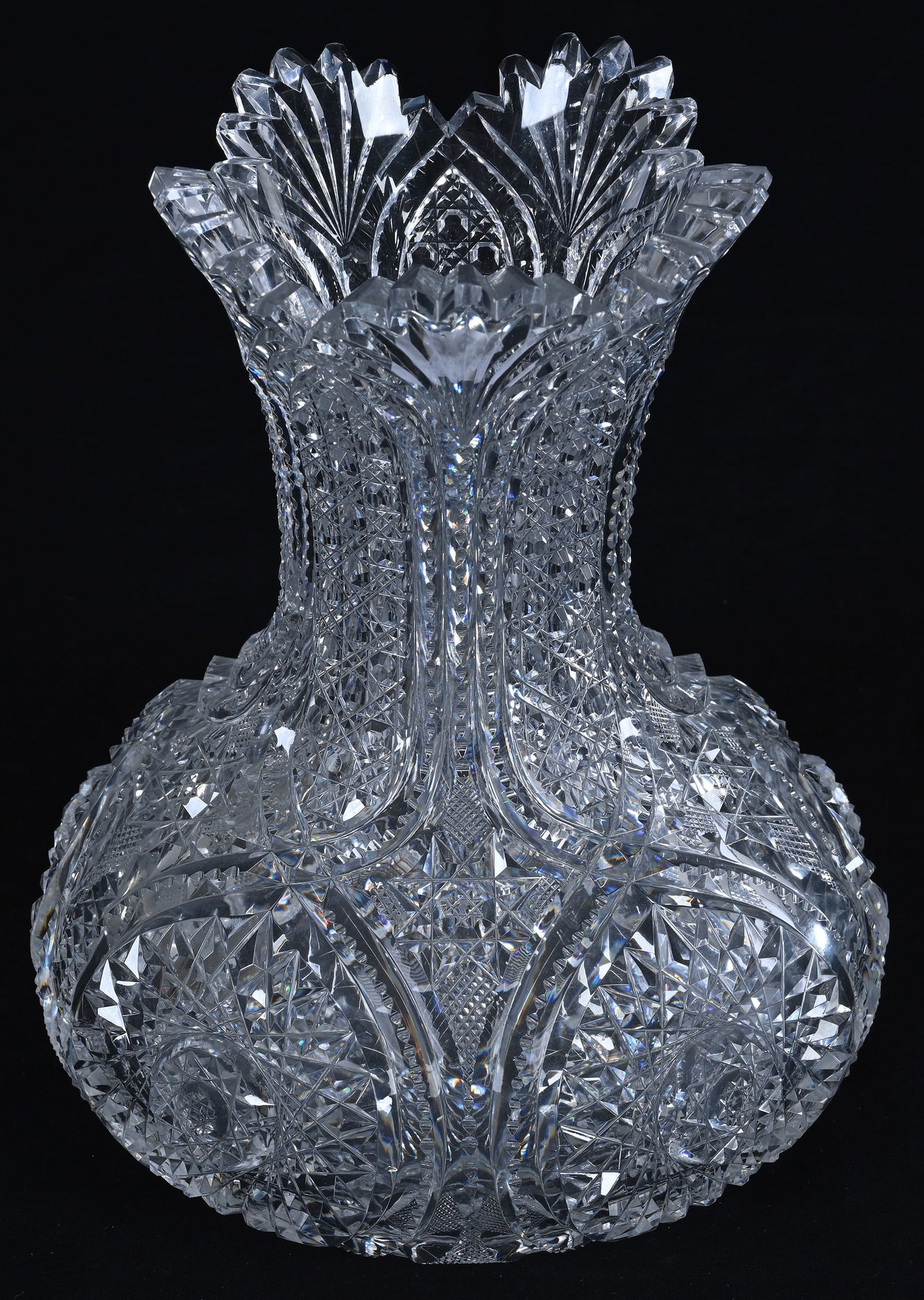 Vase, American Brilliant Cut Glass, Rich Cut Pattern By Dorflinger, Shape #129 - 2