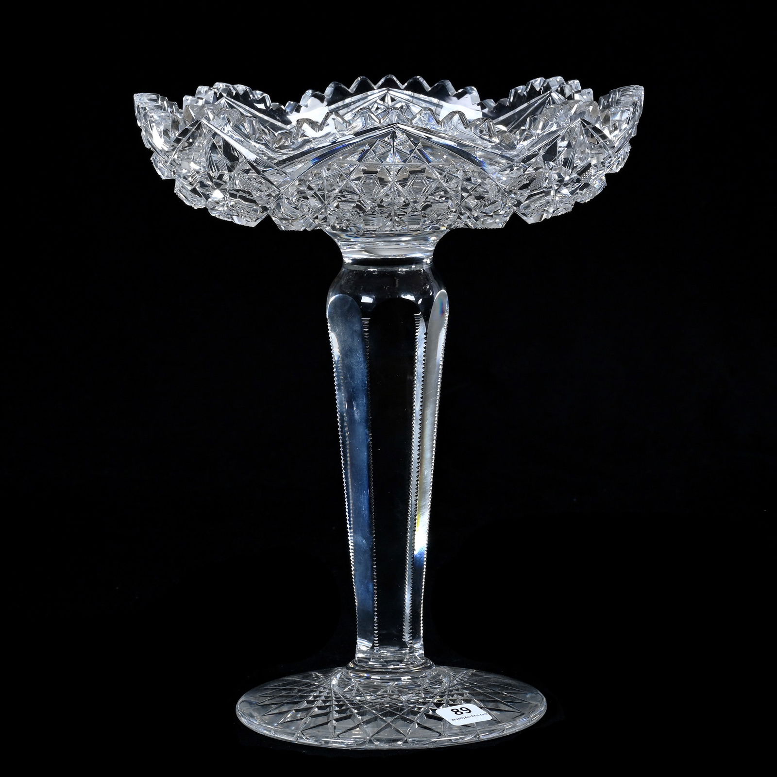Compote, American Brilliant Cut Glass, Pattern Resembles Limoges By J. Hoare (1 of 3)