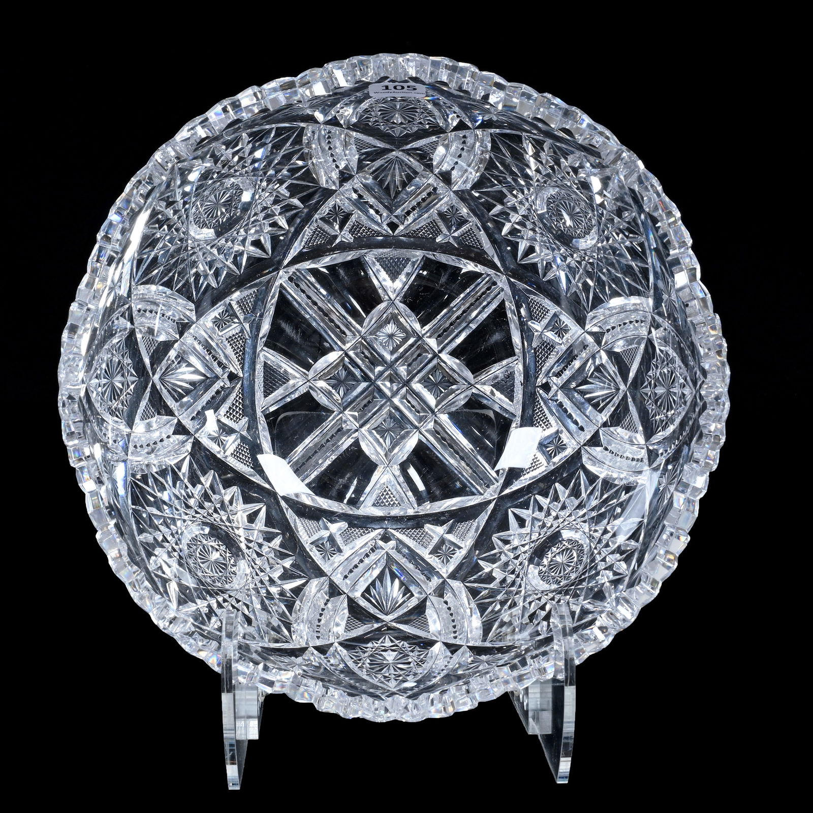 Bowl, American Brilliant Cut Glass, Savoy Pattern By Dorflinger (1 of 3)