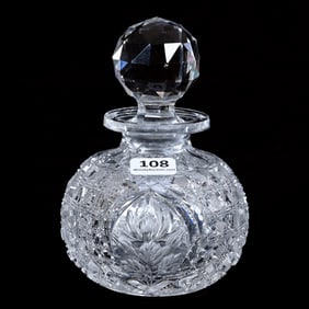 Cologne Bottle, ABCG, Three Cut Octagon Pattern By Pairpoint