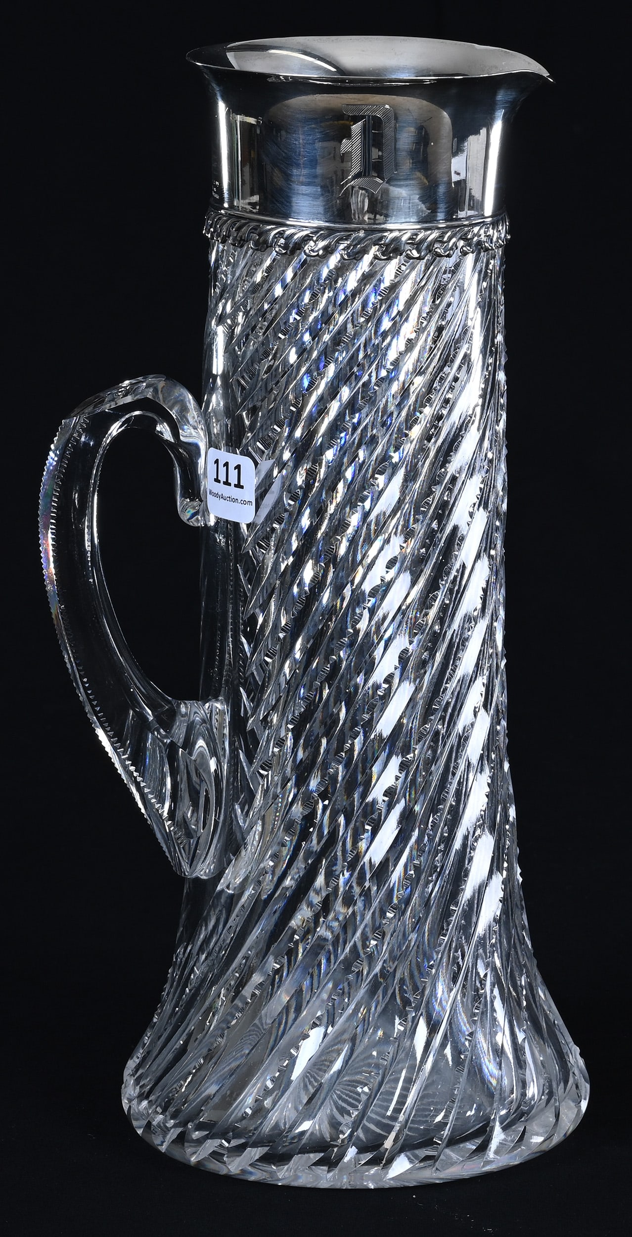 Tankard, ABCG, Swirled Prism Pattern, Sterling Silver Collar Marked Tiffany & Company - 5