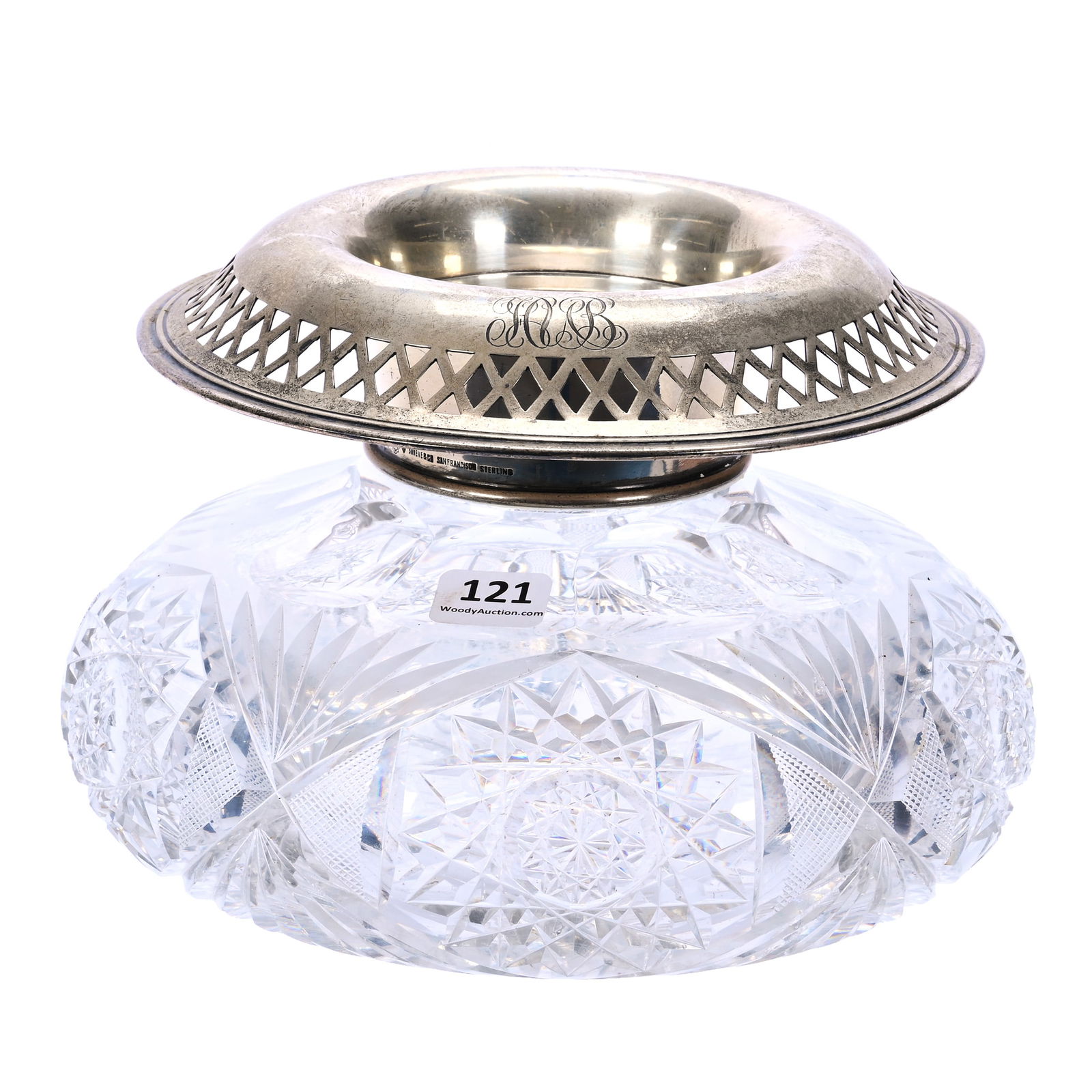 Flower Center, American Brilliant Cut Glass, Hobstar, Crosscutting And Fan Motif (1 of 7)