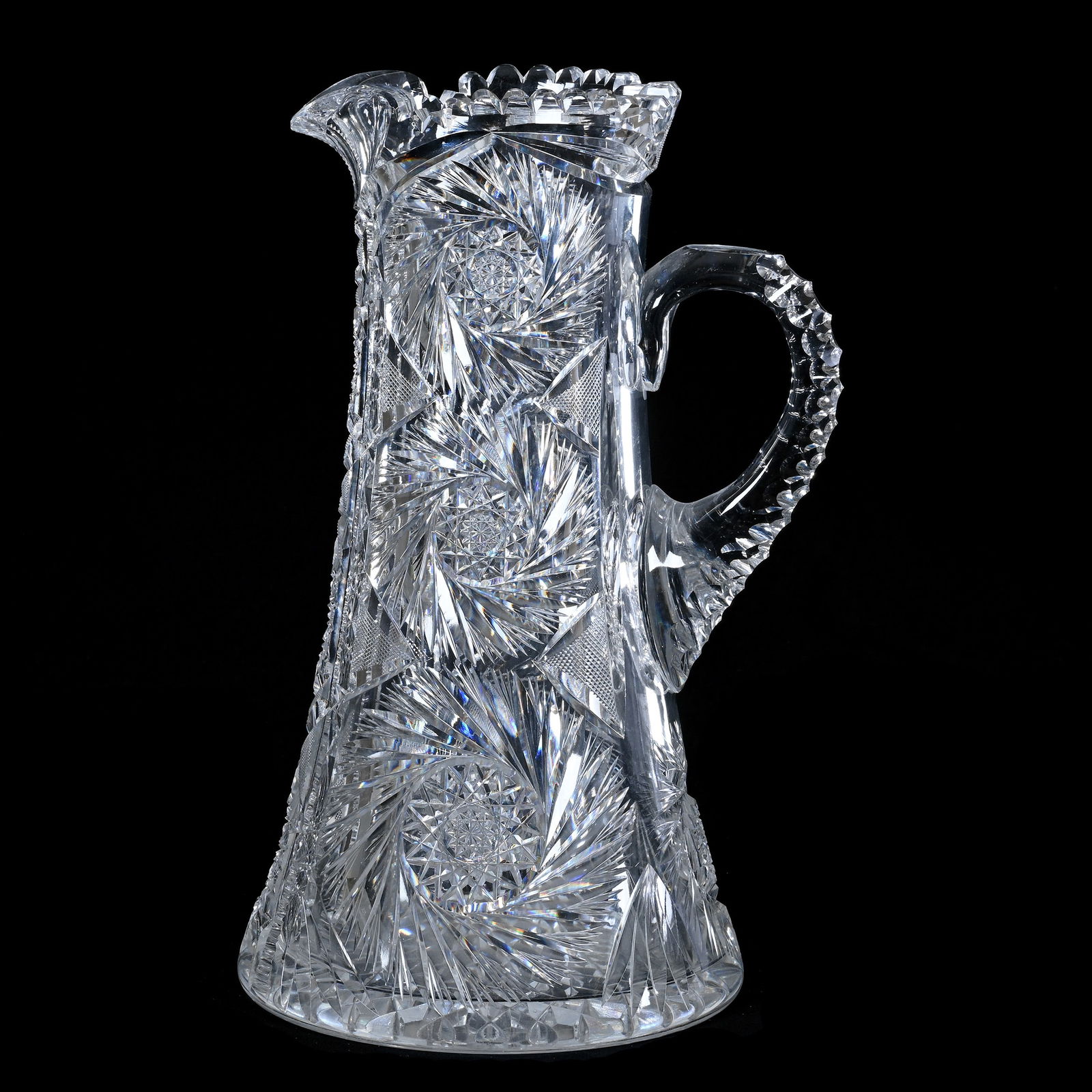 Massive Tankard, ABCG, Alternating Panels Of Pinwheel, Hobstar, Crosscutting & Prism Motif (1 of 3)