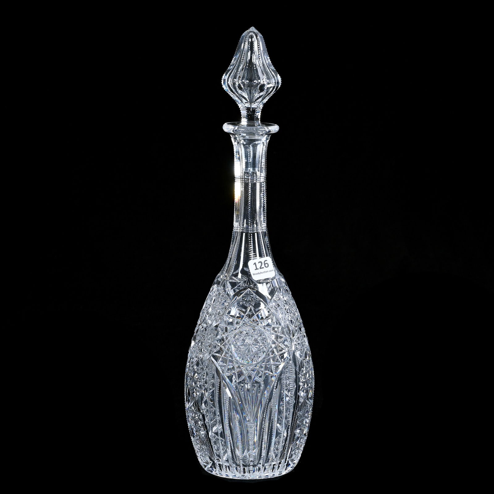 Decanter, ABCG, Three Alternating Sections Of Hobstar, Arch, Prism And Fan Motif (1 of 3)