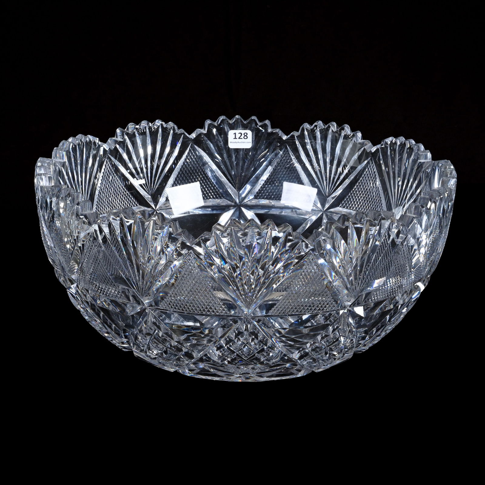 Punch Bowl, Single Piece, American Brilliant Cut Glass, Colonial Pattern By Dorflinger (1 of 3)