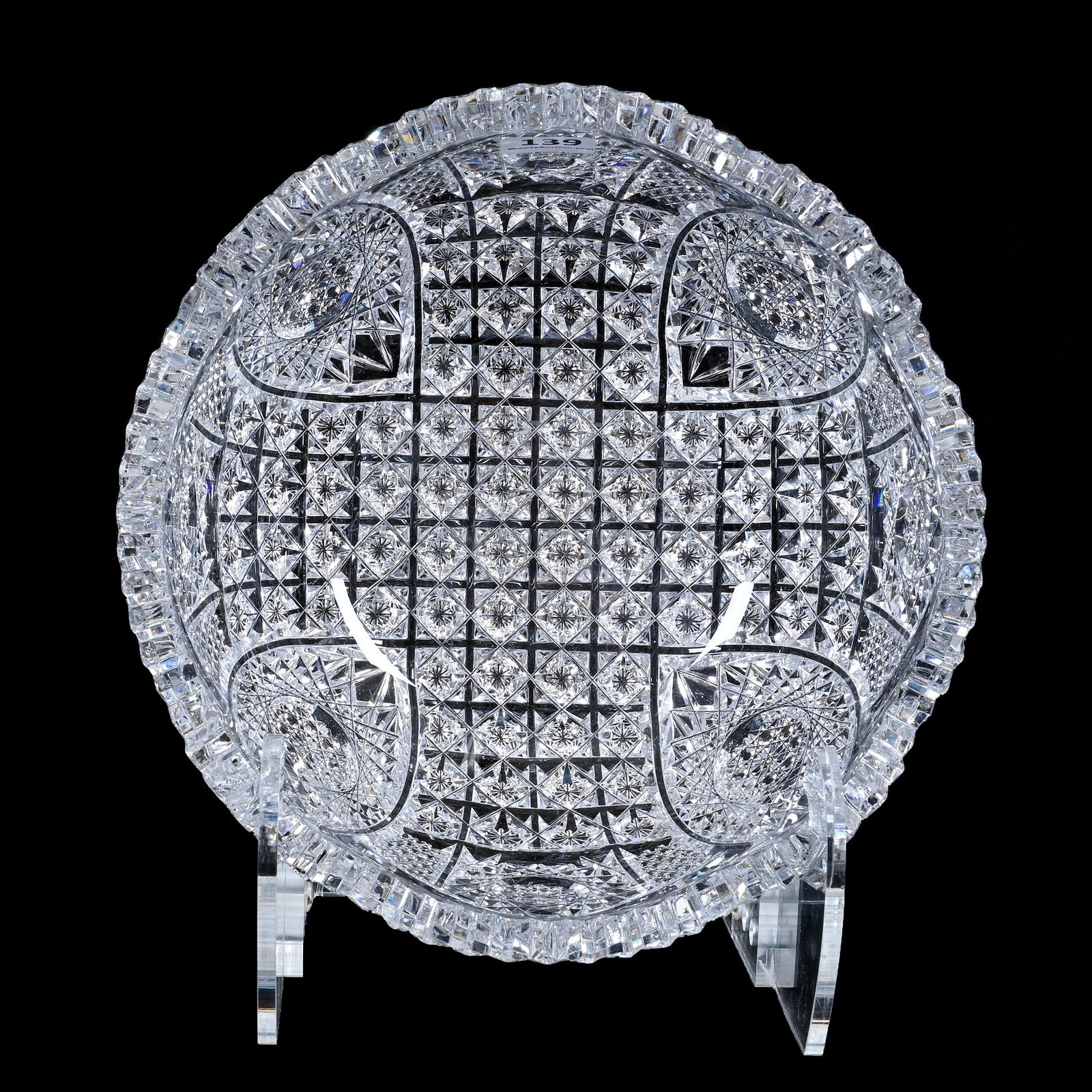 Bowl, ABCG, Well Cut Hobstar, Vesica, Nailhead Diamond & Checkerboard Design (1 of 4)