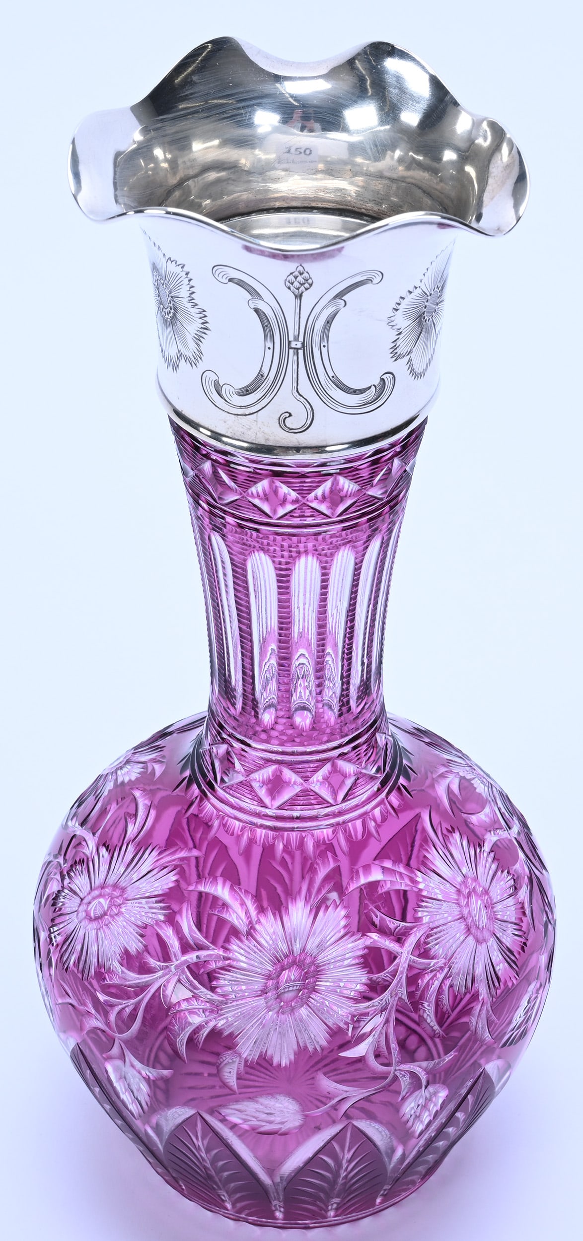 Vase, Brilliant Period Cut Glass, Amethyst Cut To Clear, Attributed To Stevens & Williams - 2