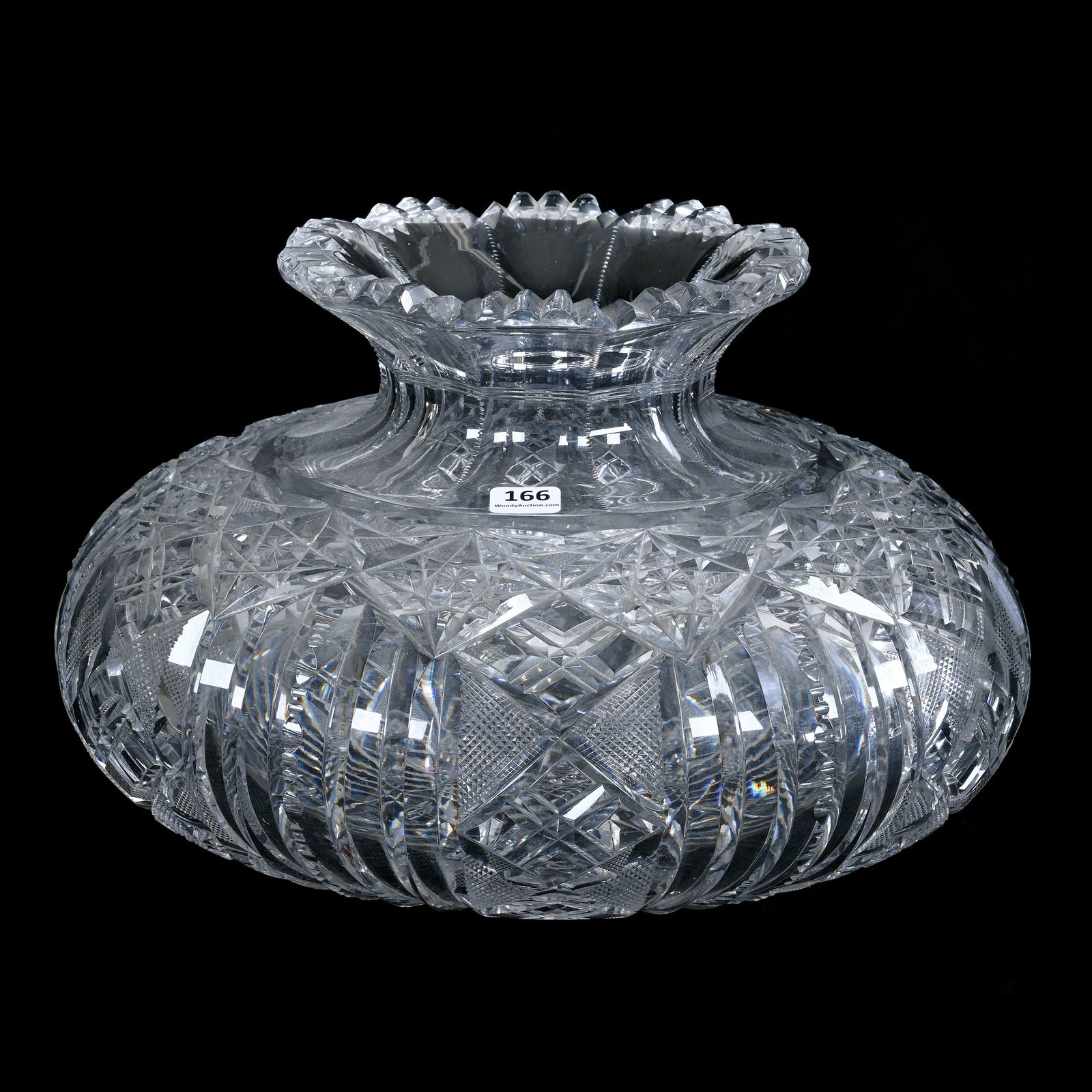 Massive Flower Center, American Brilliant Cut Glass, Ramona Pattern By Dorflinger (1 of 4)