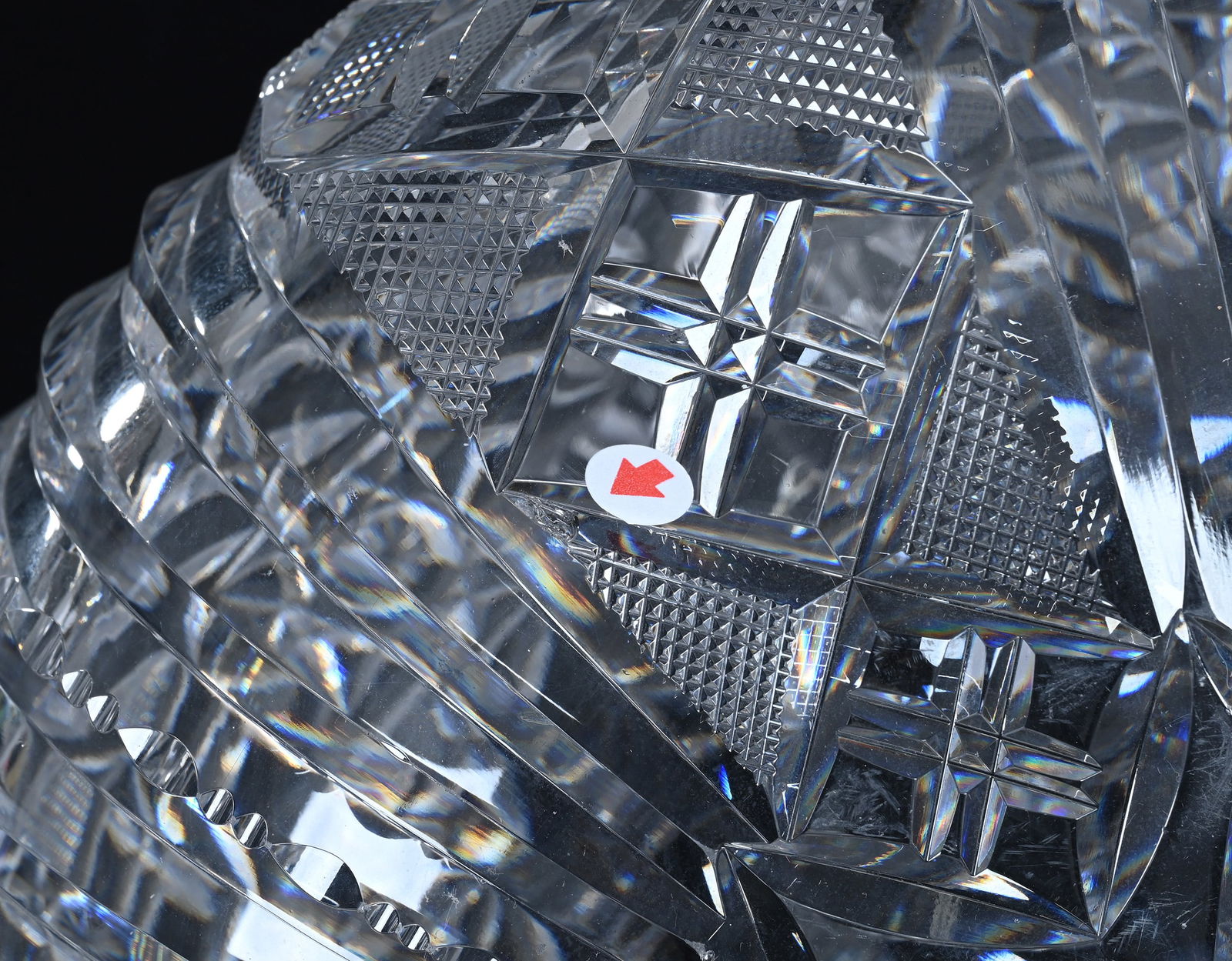 Massive Flower Center, American Brilliant Cut Glass, Ramona Pattern By Dorflinger - 4