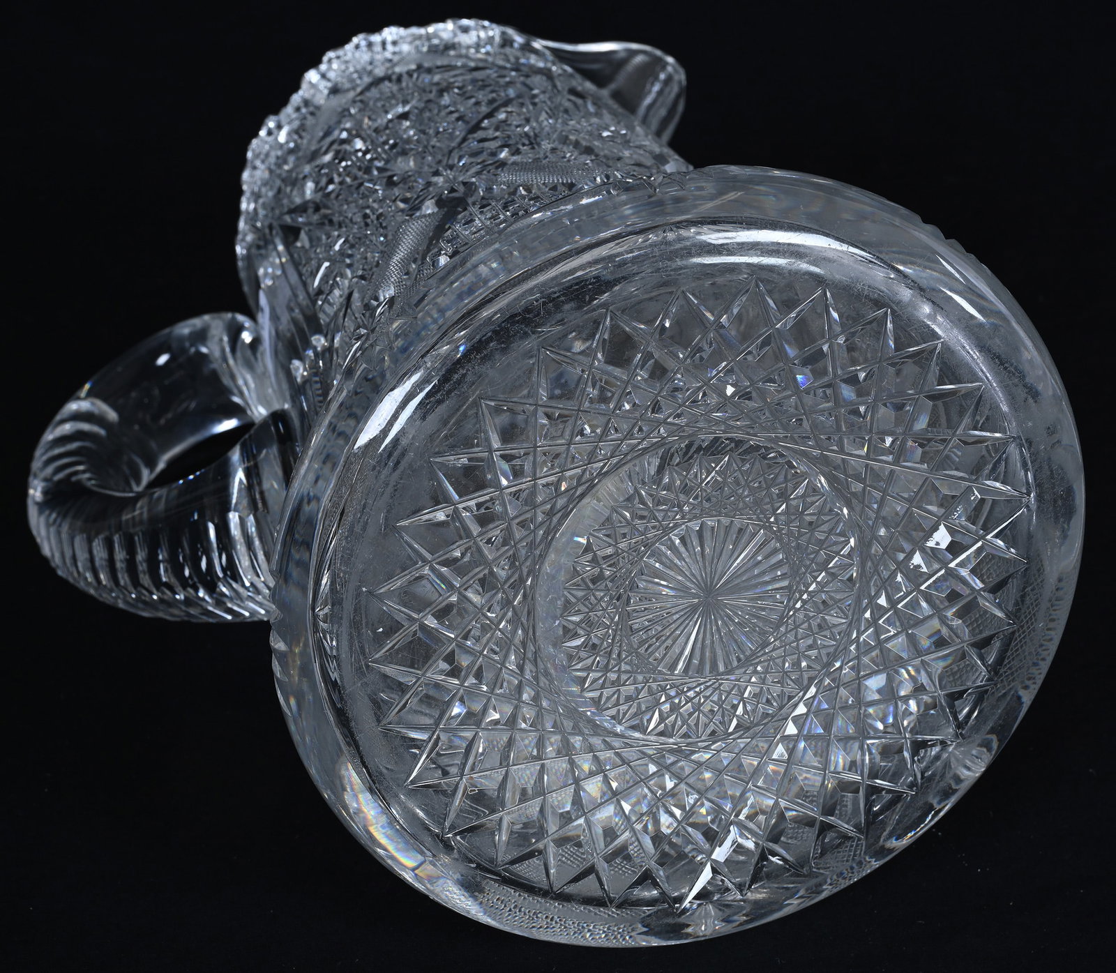 Pitcher, American Brilliant Cut Glass, Pattern #51 By Elmira - 3