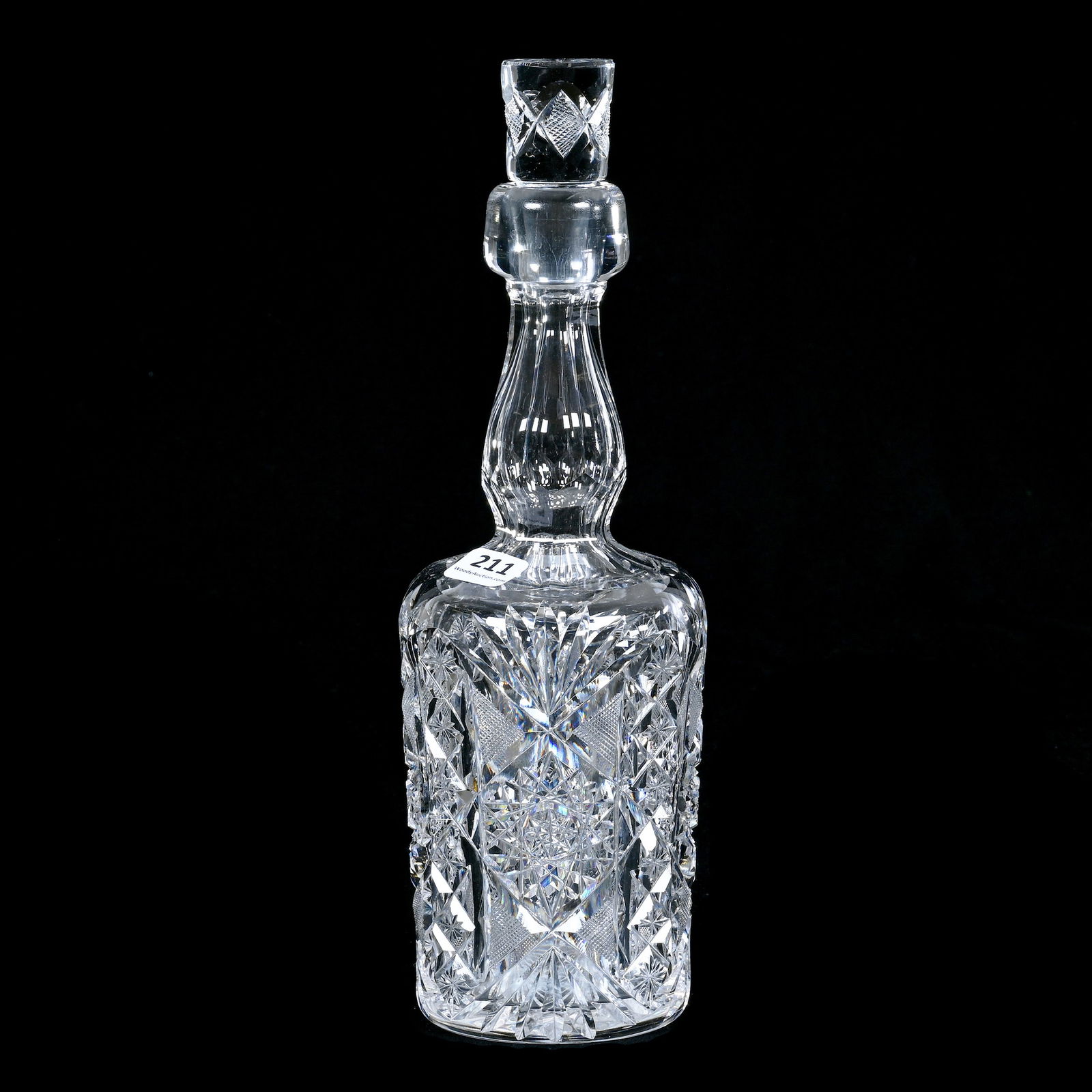 Whiskey Bottle, American Brilliant Cut Glass, Genoa Pattern By Clark (1 of 3)