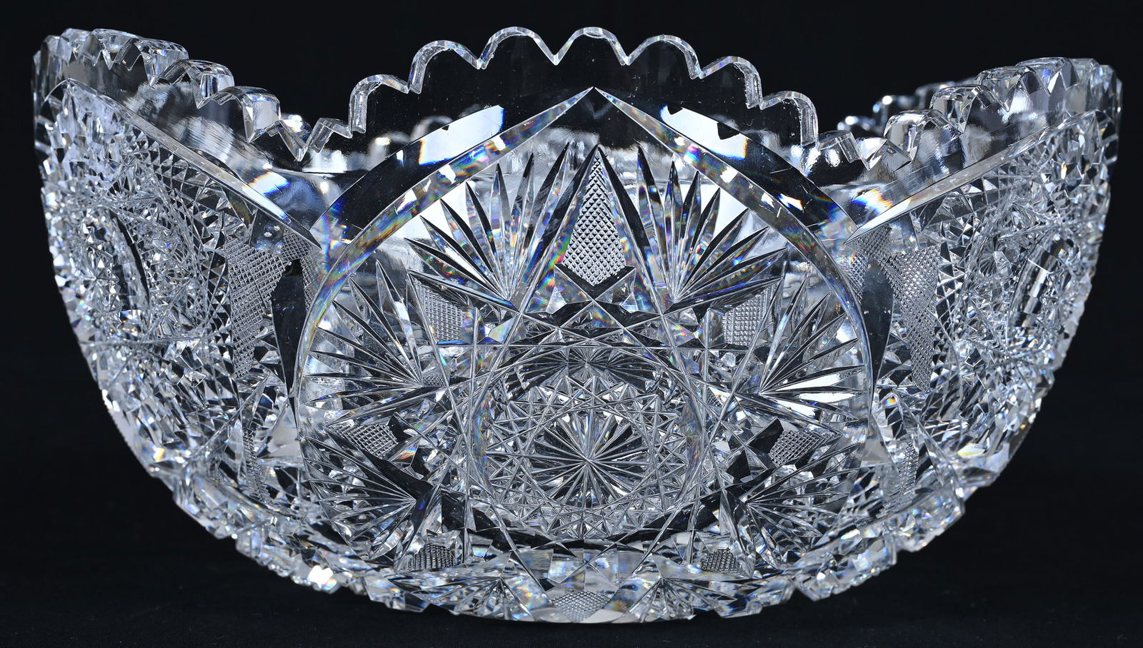 Bowl, ABCG, Three Alternating Sections Of Hobstar, Vesica, Flashed Hobstar & Crosscutting - 2