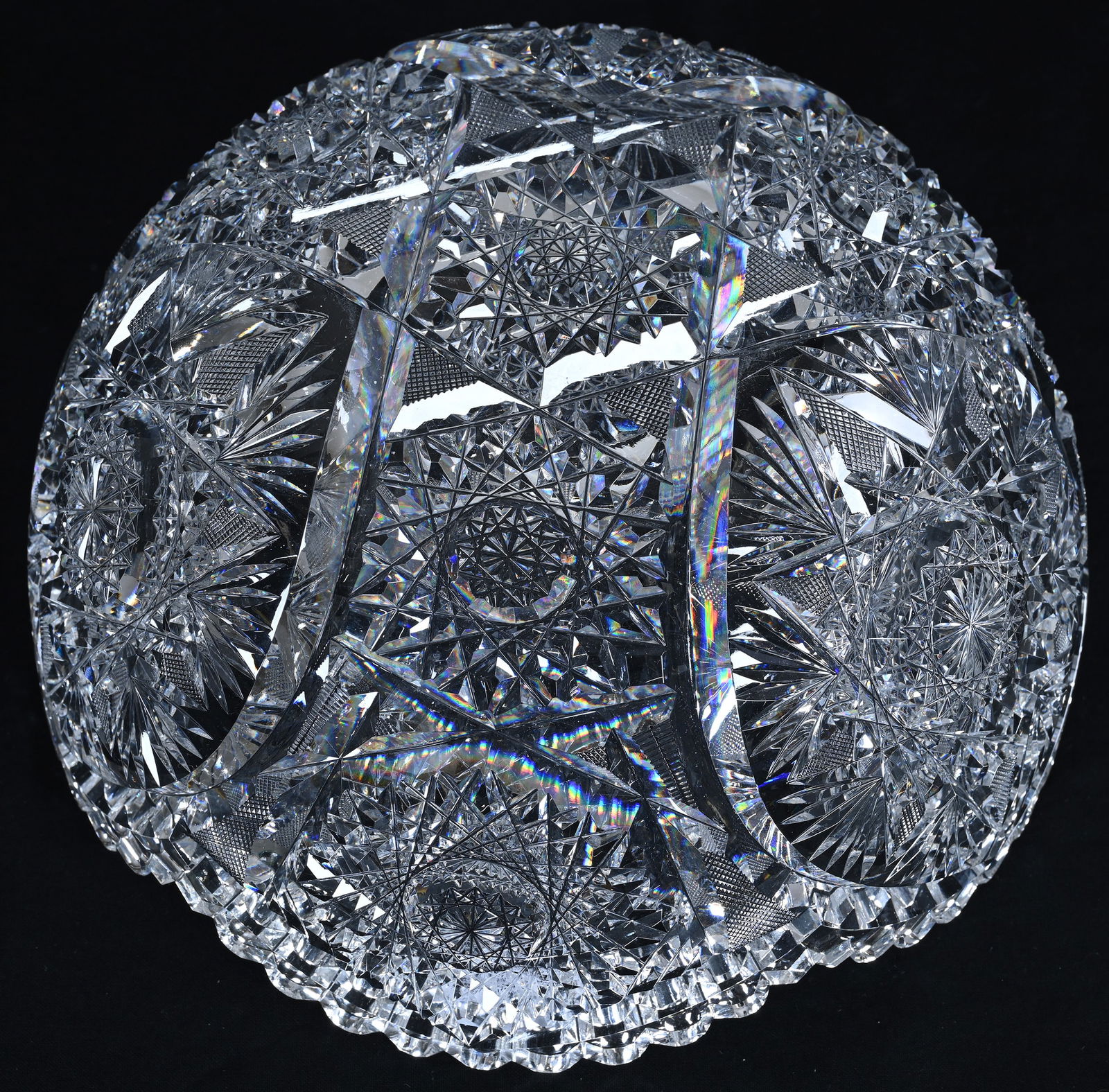 Bowl, ABCG, Three Alternating Sections Of Hobstar, Vesica, Flashed Hobstar & Crosscutting - 3