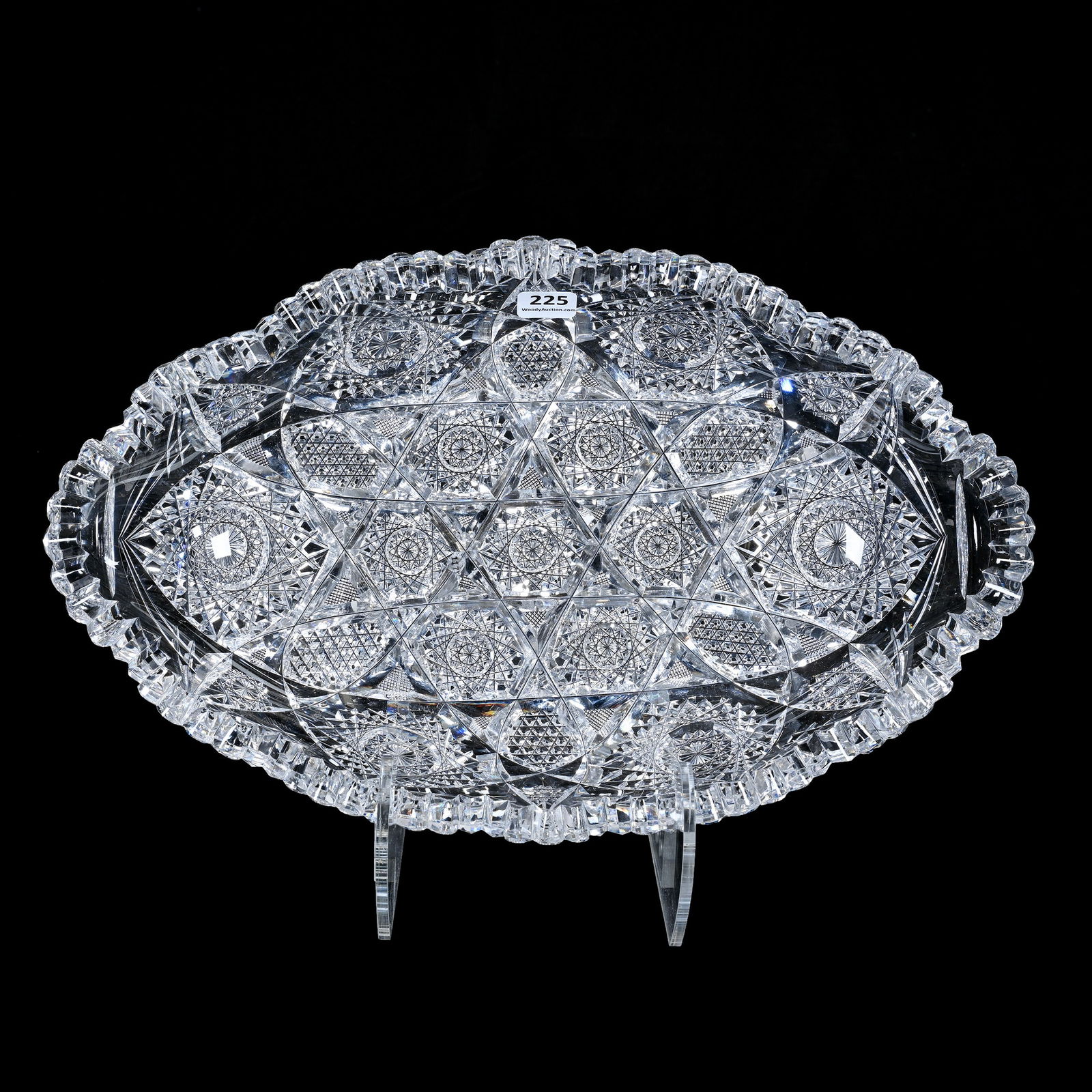 Ice Cream Tray, American Brilliant Cut Glass, Pattern Resembles Cluster Pattern By Egginton (1 of 4)