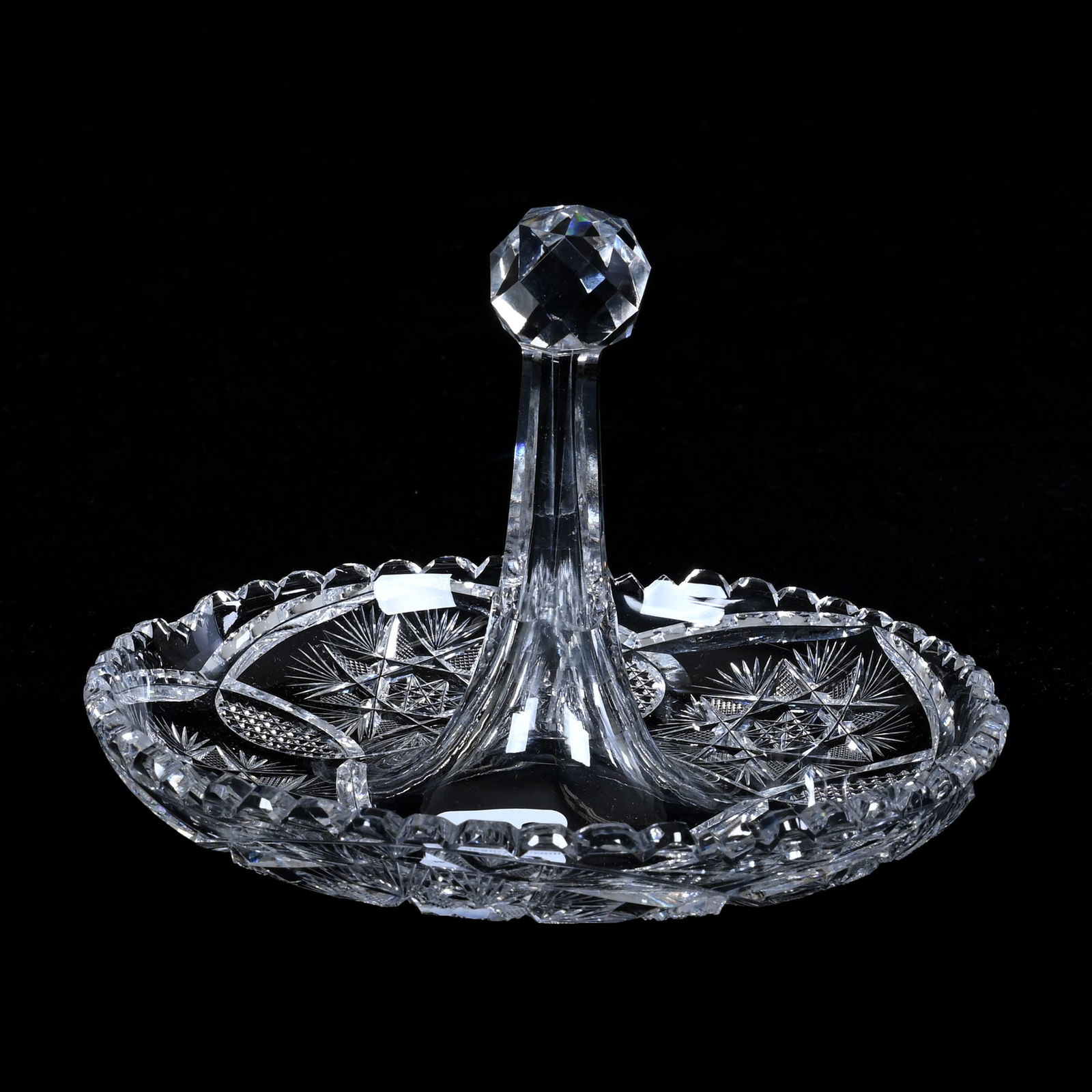 Stick Dish, American Brilliant Cut Glass, Pattern #136 By Meriden (1 of 3)