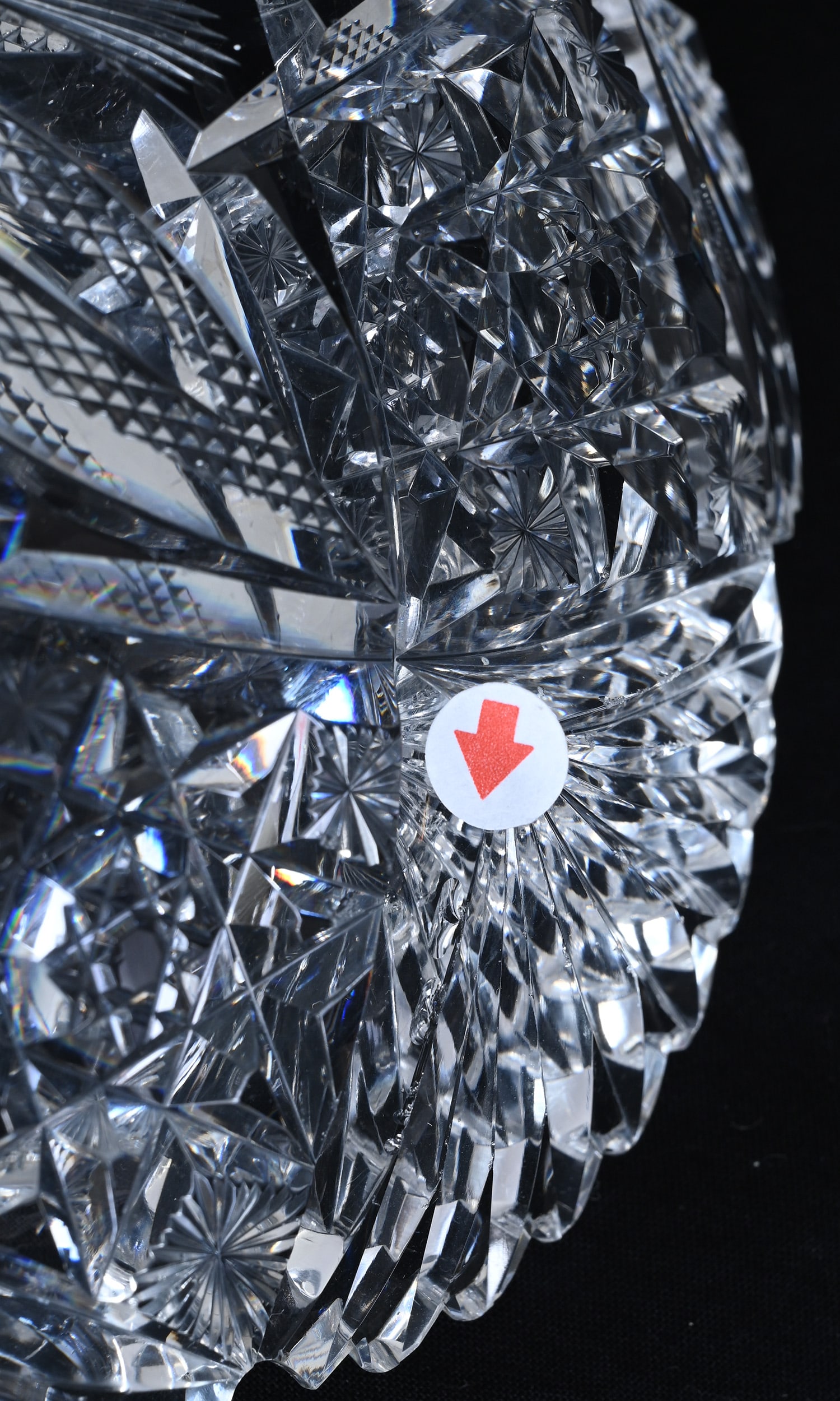 Bowl, American Brilliant Cut Glass, Venetian Pattern By Hawkes - 9