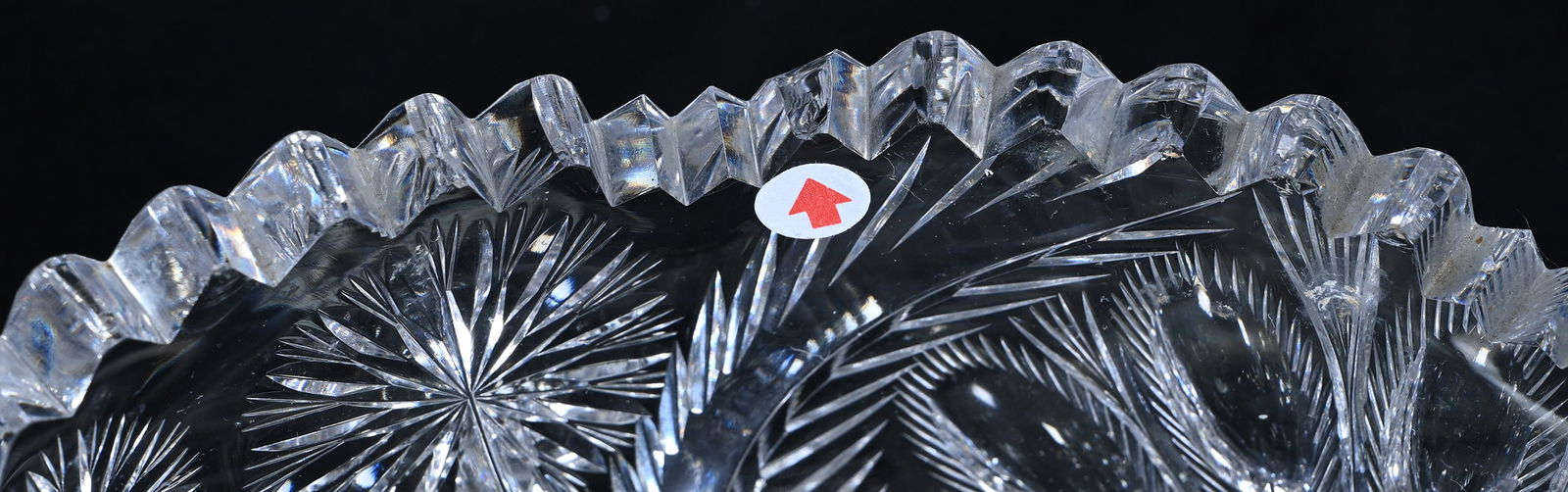 Bowl, American Brilliant Cut Glass, Signed Libbey Star And Feather Pattern - 4