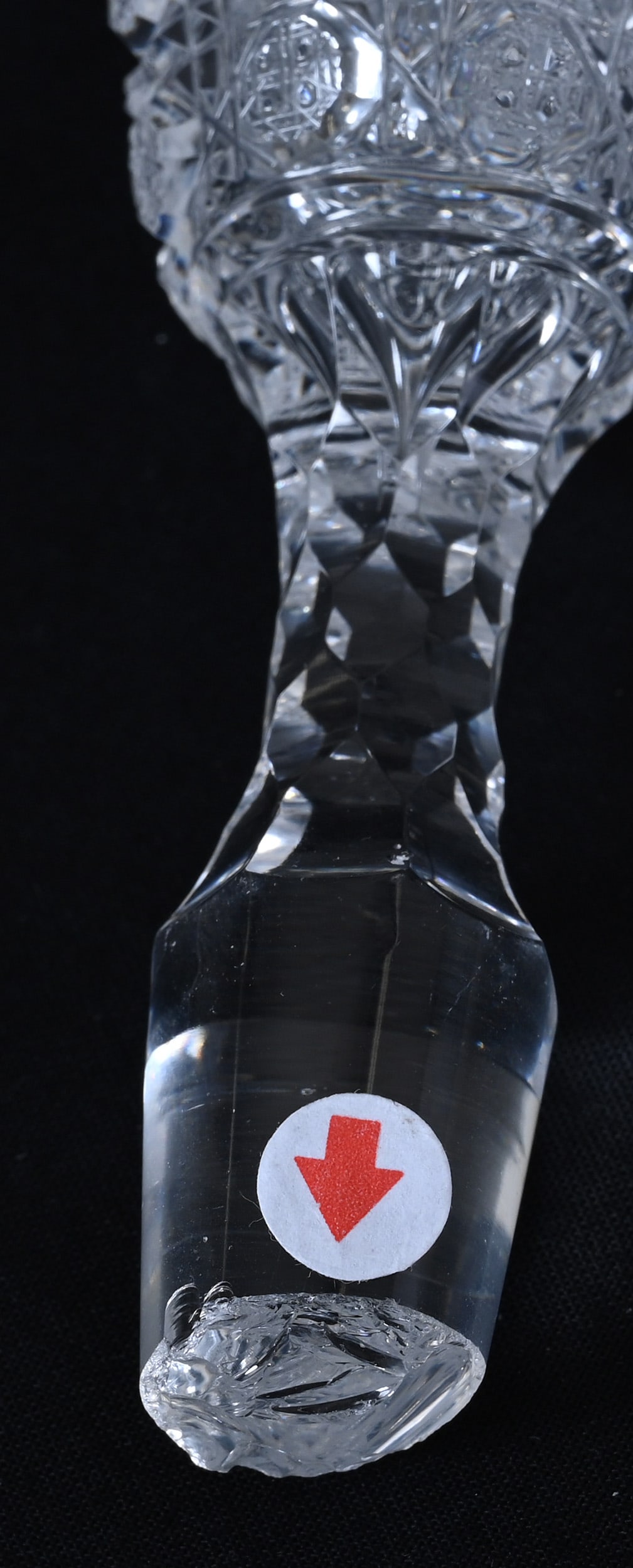 Pair Decanters, Brilliant Period Cut Glass, Cane Cut Octagon Button Known As Cane On Cane - 4