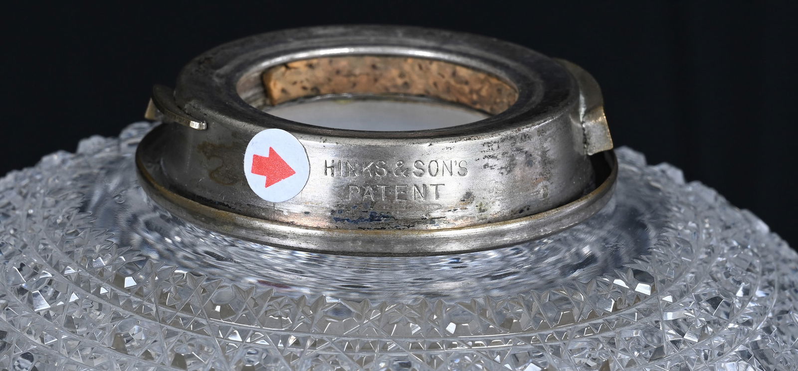 Banquet Lamp, Five Part, Brilliant Period Cut Glass, Fully Cut Checkerboard Design - 4