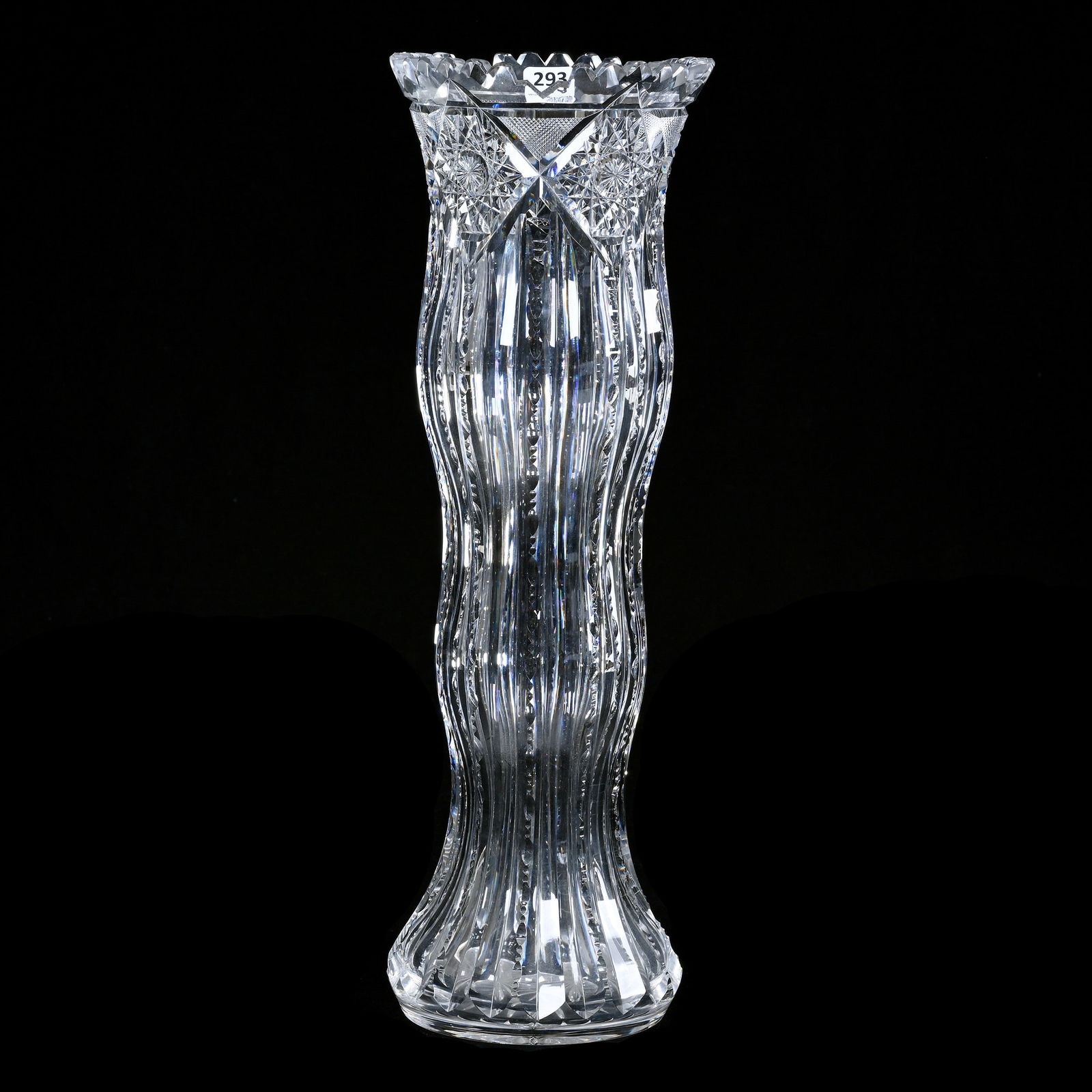 Vase, American Brilliant Cut Glass, Clematis Pattern By Dorflinger (1 of 3)