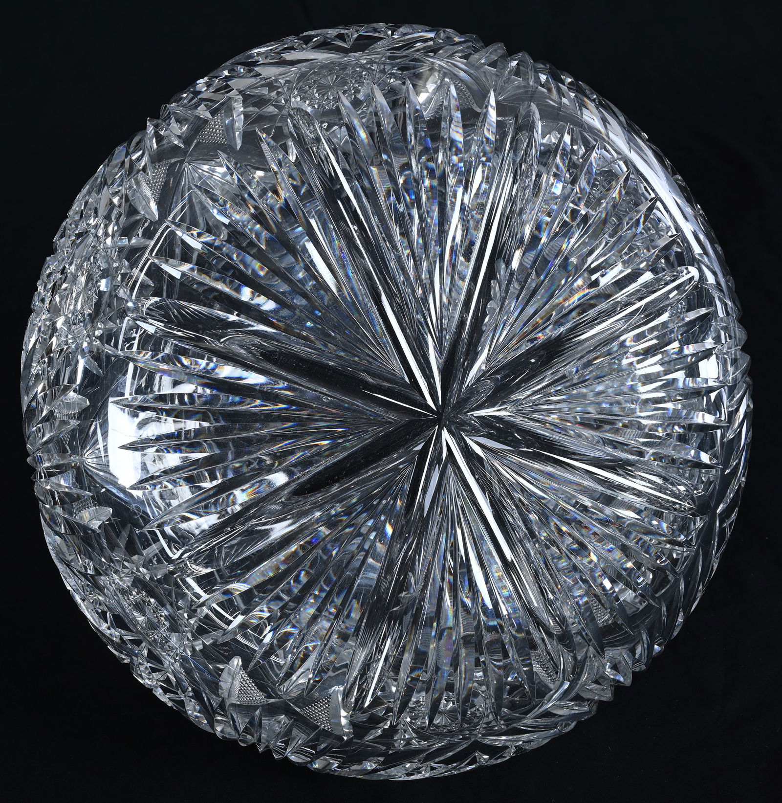 Flower Center, American Brilliant Cut Glass, Hobstar, Crosscutting And Fan Motif - 3