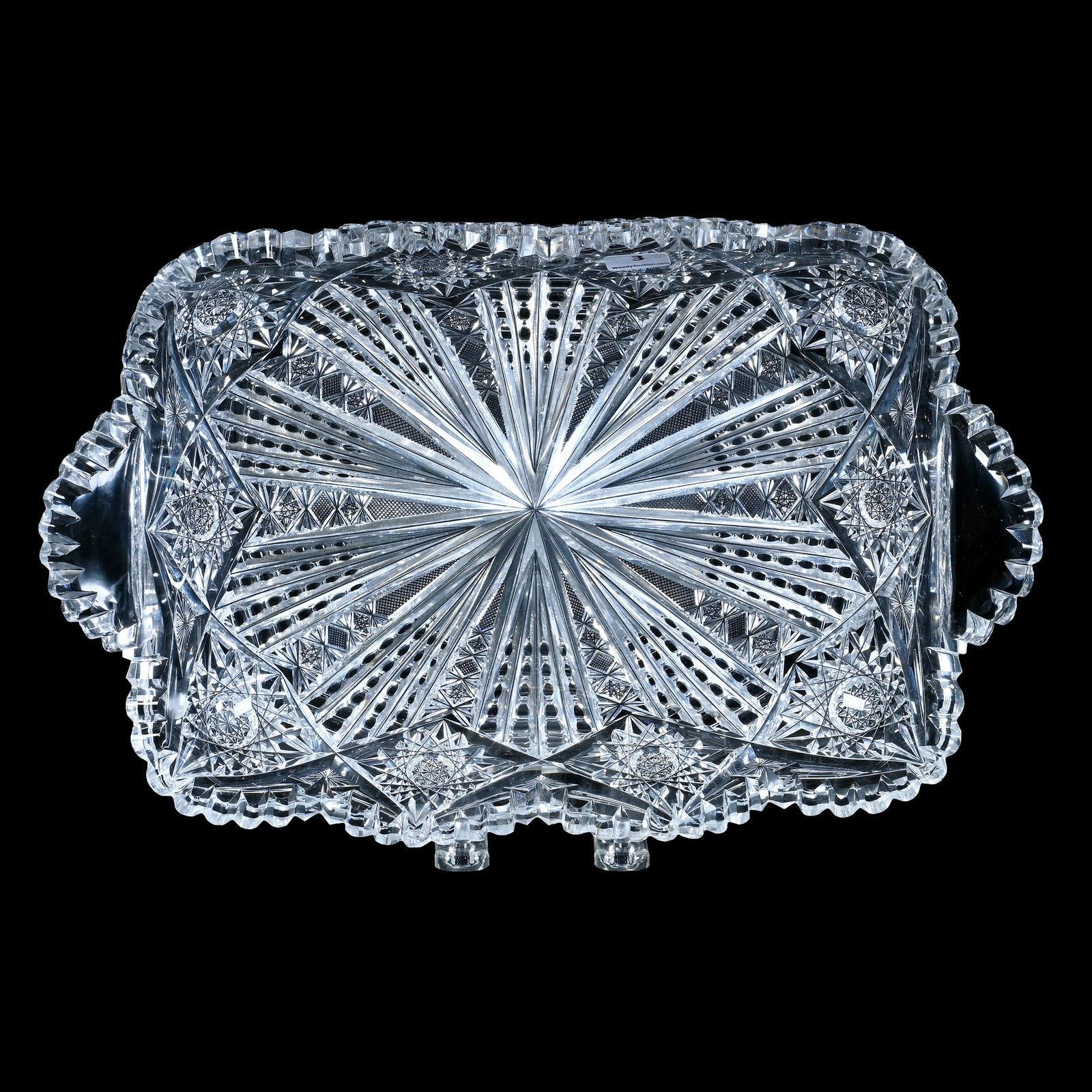 Serving Tray, American Brilliant Cut Glass, Hobart Pattern (1 of 2)