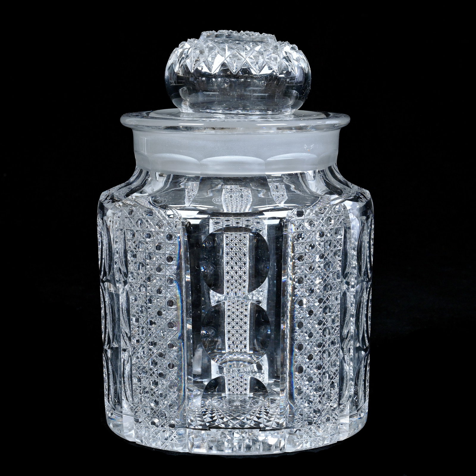 Humidor, American Brilliant Cut Glass, Montrose Pattern By Dorflinger (1 of 3)