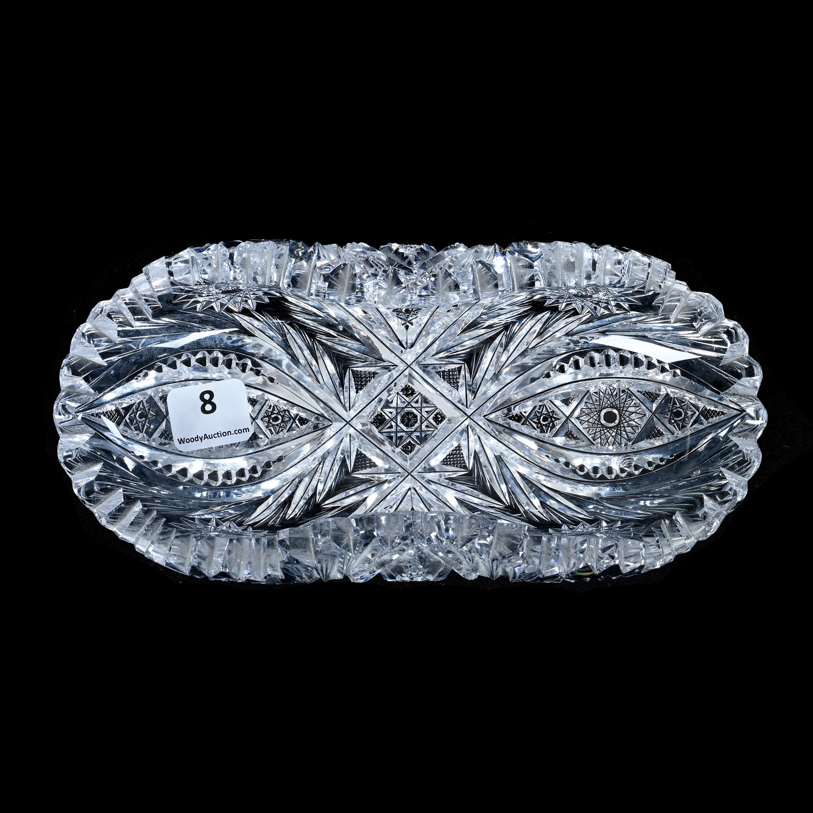 Folded Relish, American Brilliant Cut Glass, Anne Pattern Designed By WC Anderson (1 of 4)