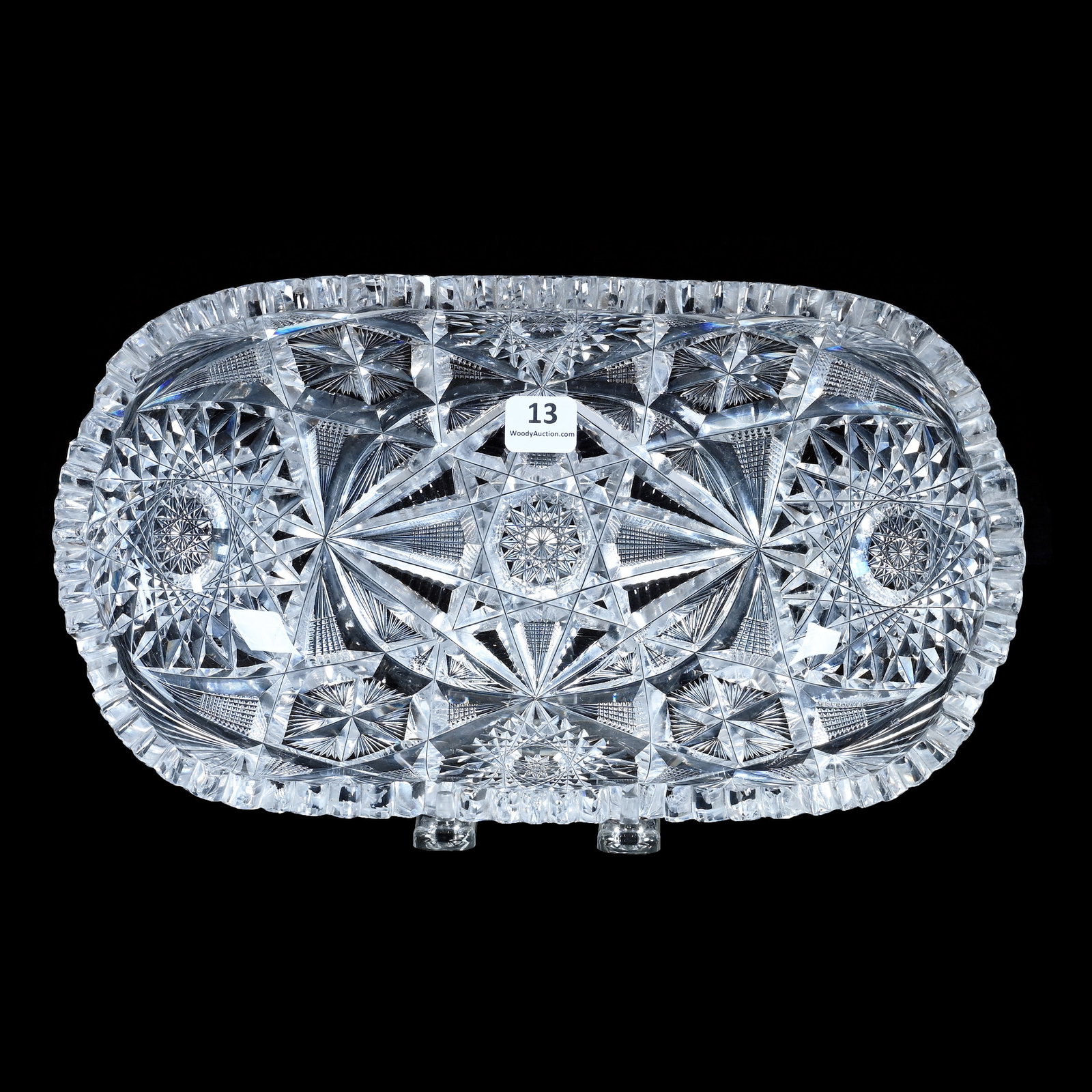 Bread Bowl, American Brilliant Cut Glass, Signed Roden Brothers, Melrose Pattern (1 of 4)