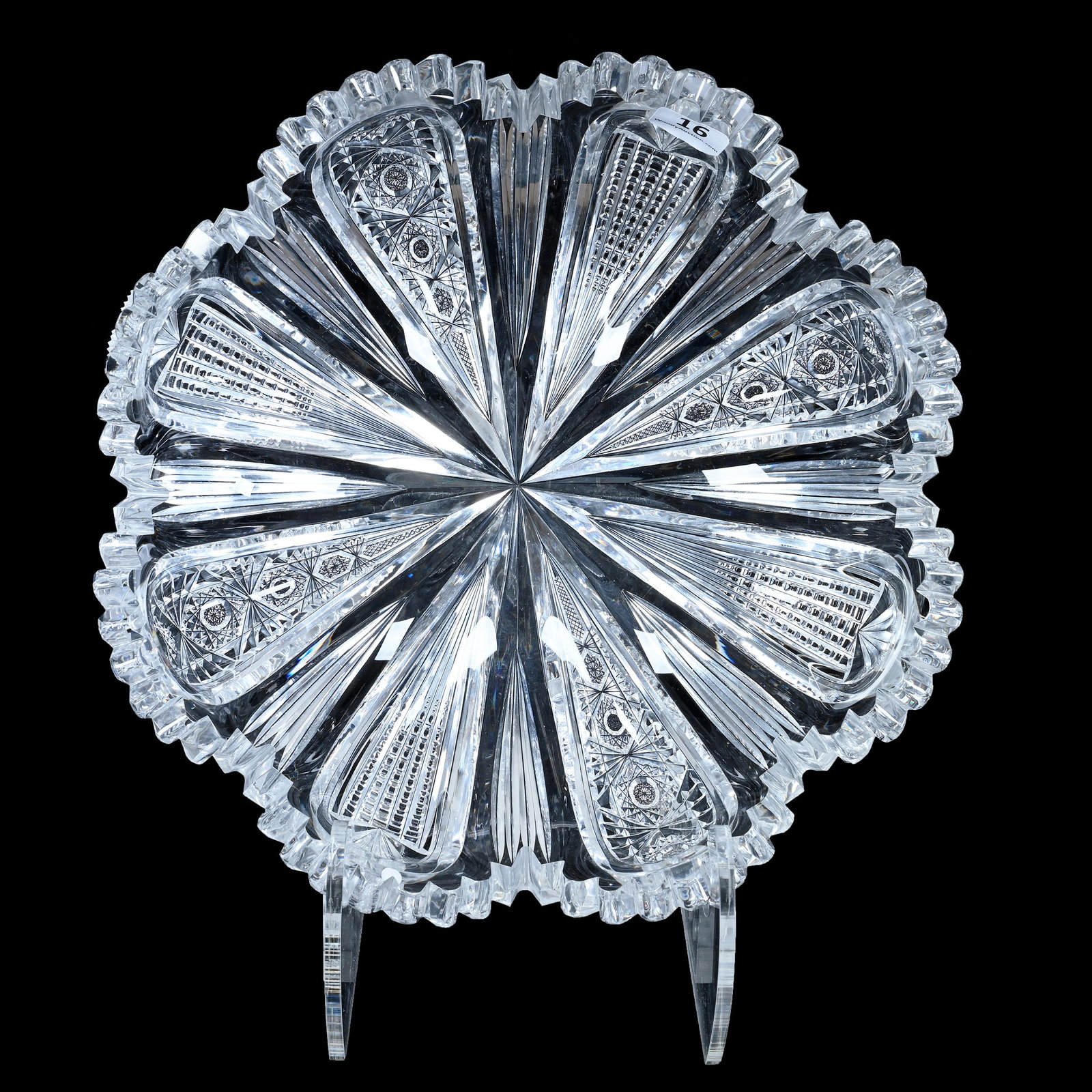 Blown Mold Bowl, Signed Hawkes (1 of 3)