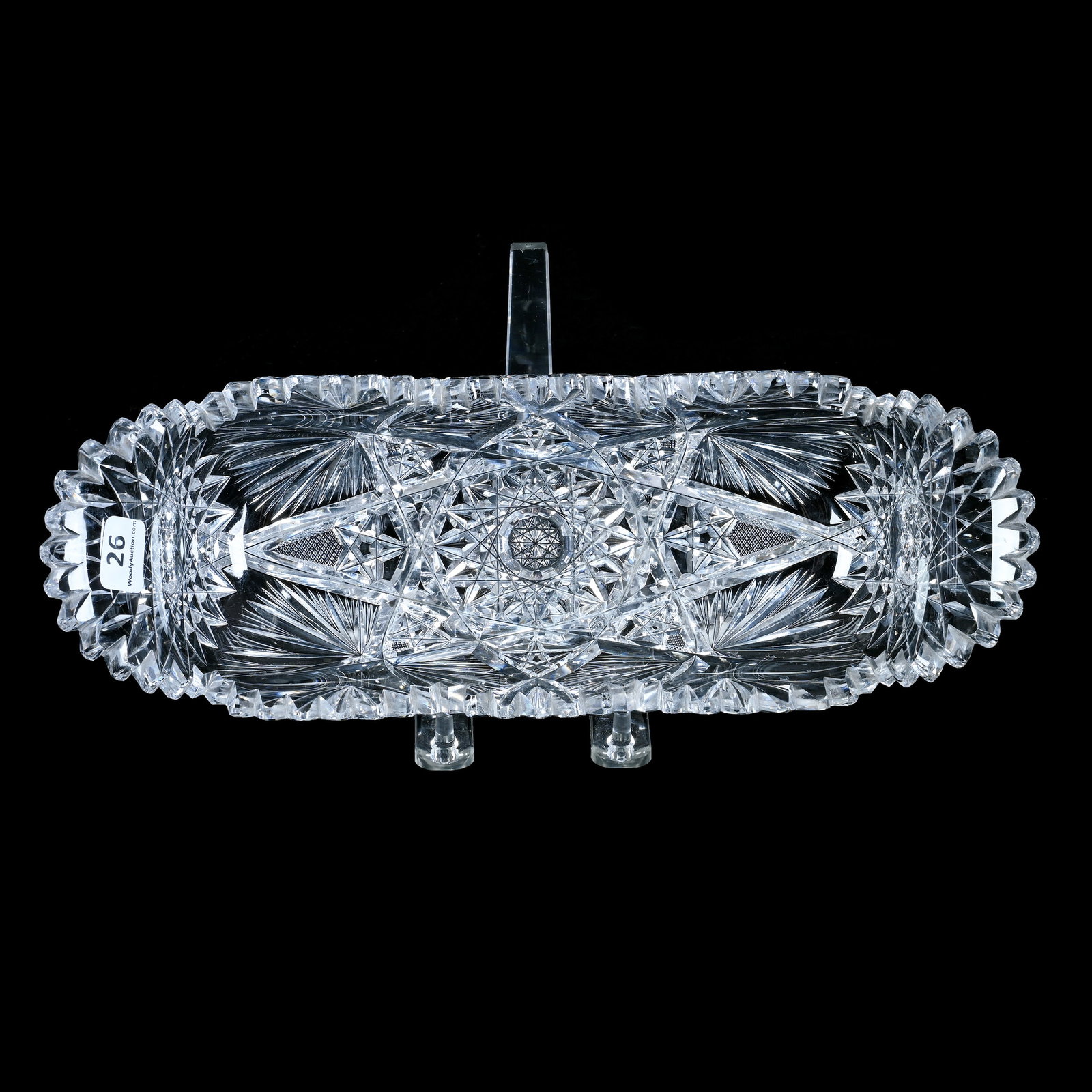 Gondola Shaped Celery Tray, American Brilliant Cut Glass, United Hobstars Pattern By W.C. Anderson (1 of 3)