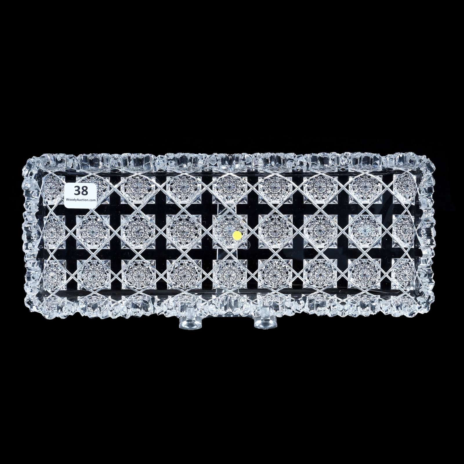 Celery Tray, American Brilliant Cut Glass, Signed Sinclaire Assyrian Pattern (1 of 3)