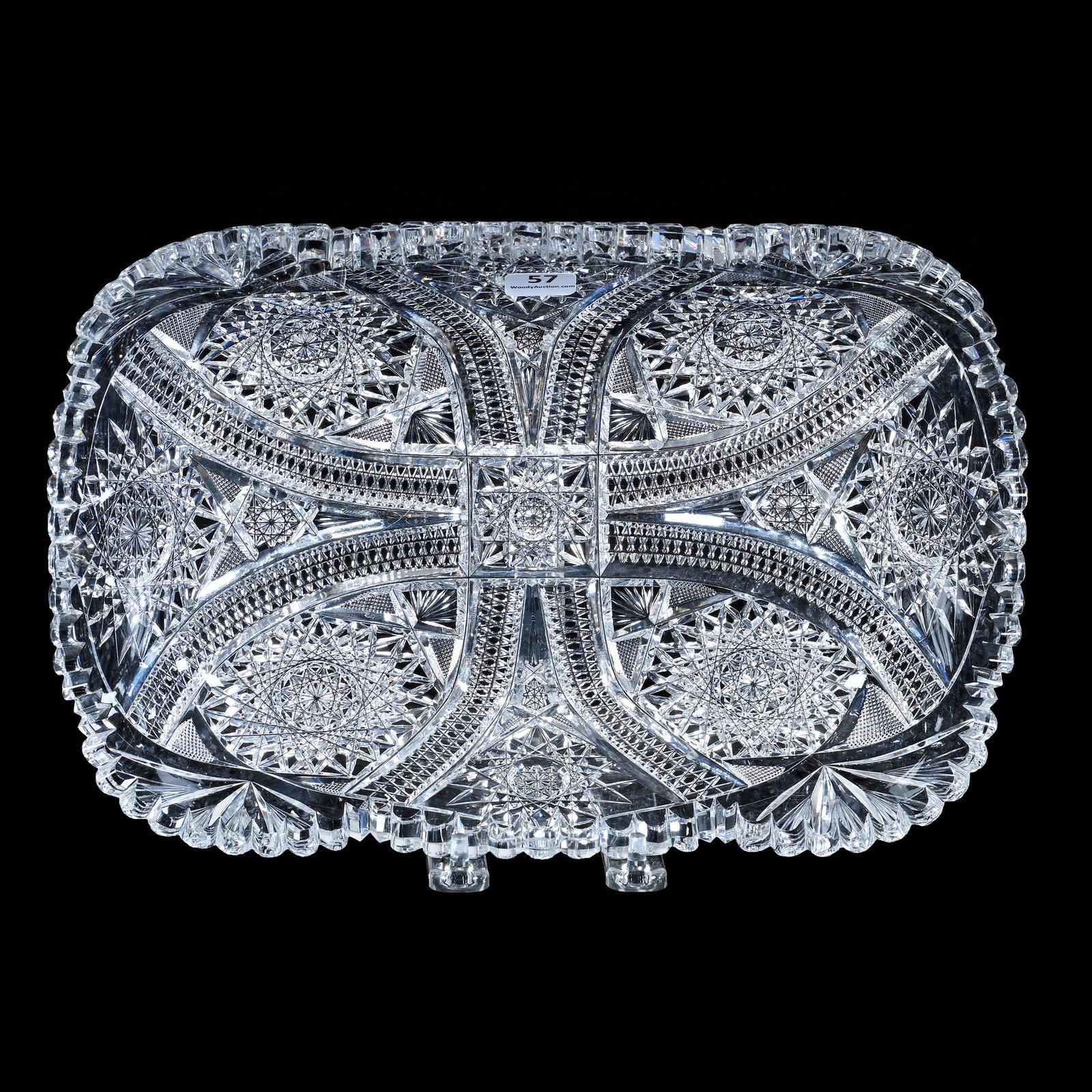 Serving Tray, American Brilliant Cut Glass, Columbia Pattern By Blackmer (1 of 2)