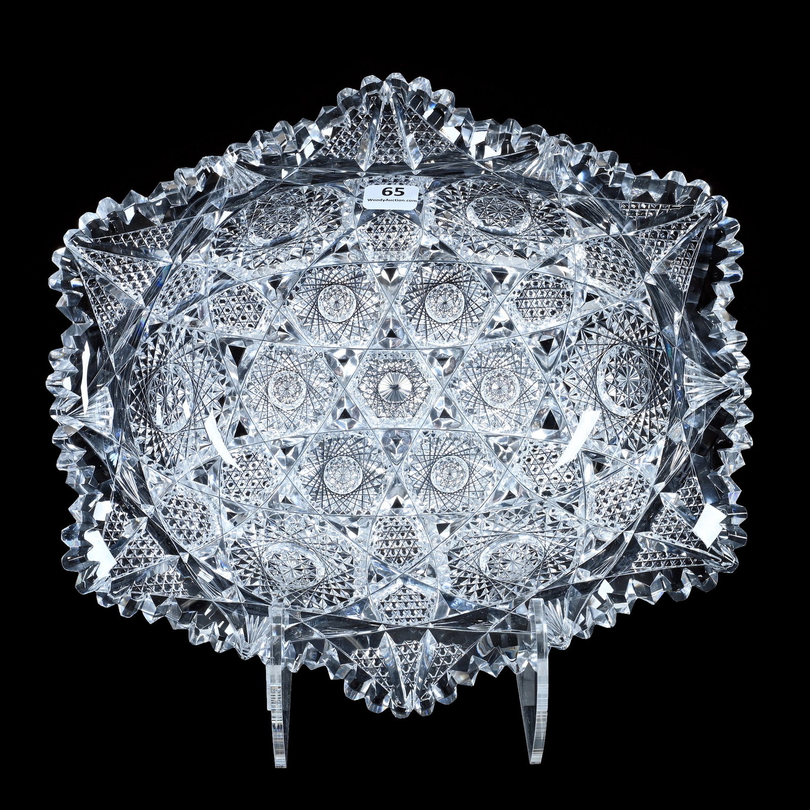 Oval Bowl, American Brilliant Cut Glass, Pattern Resembles Cluster By Egginton (1 of 2)