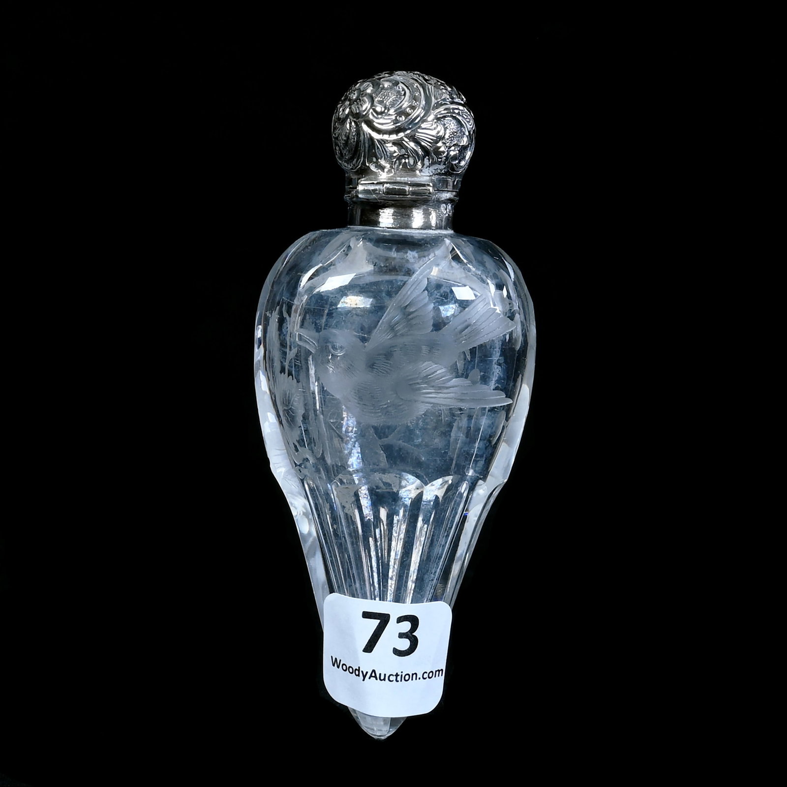 Perfume Bottle, Brilliant Period Cut Glass, Tear Drop Shaped (1 of 4)