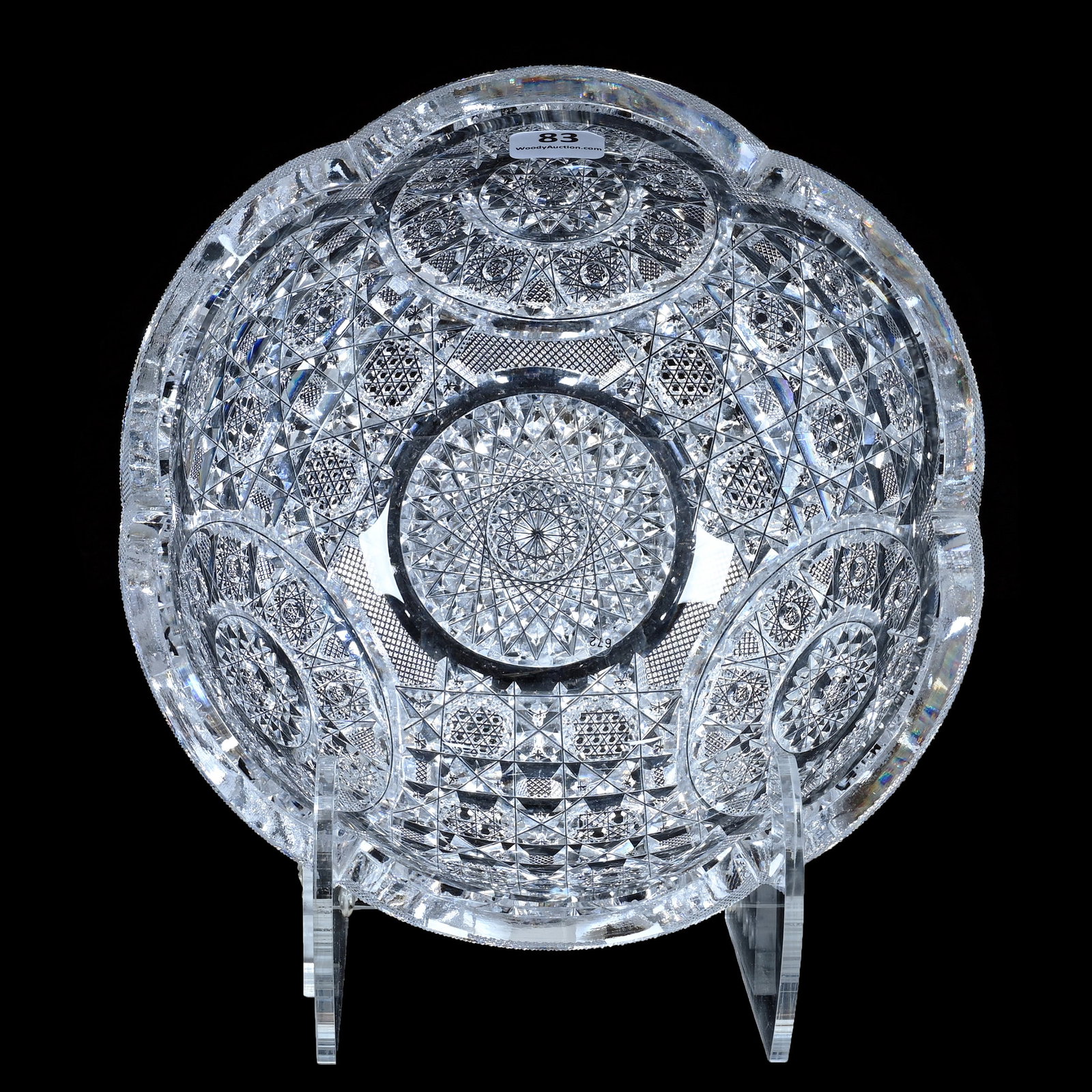 Bowl, American Brilliant Cut Glass, Chicago Pattern By Fry (1 of 3)