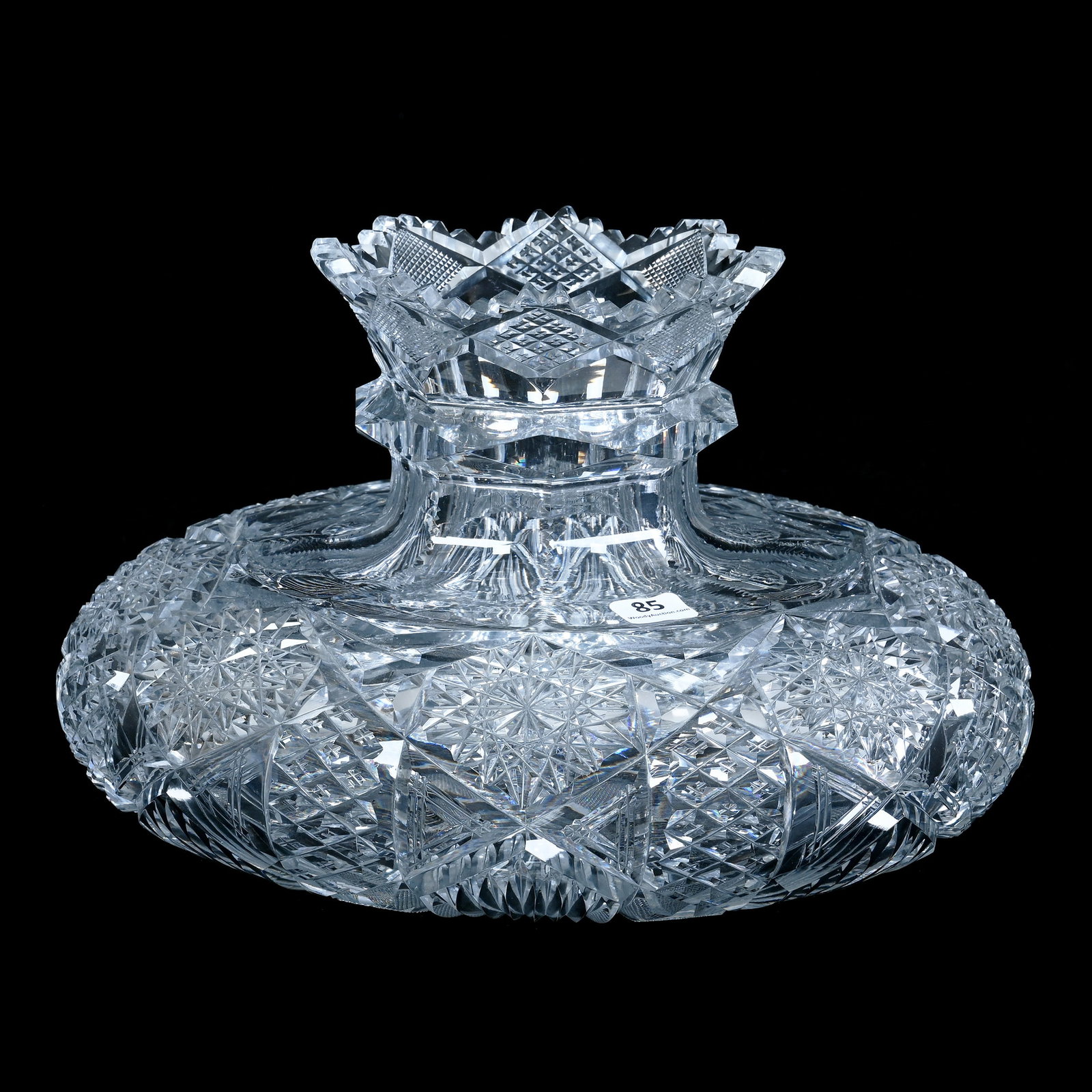 Flower Center, American Brilliant Cut Glass, Empress Pattern By Libbey (1 of 3)