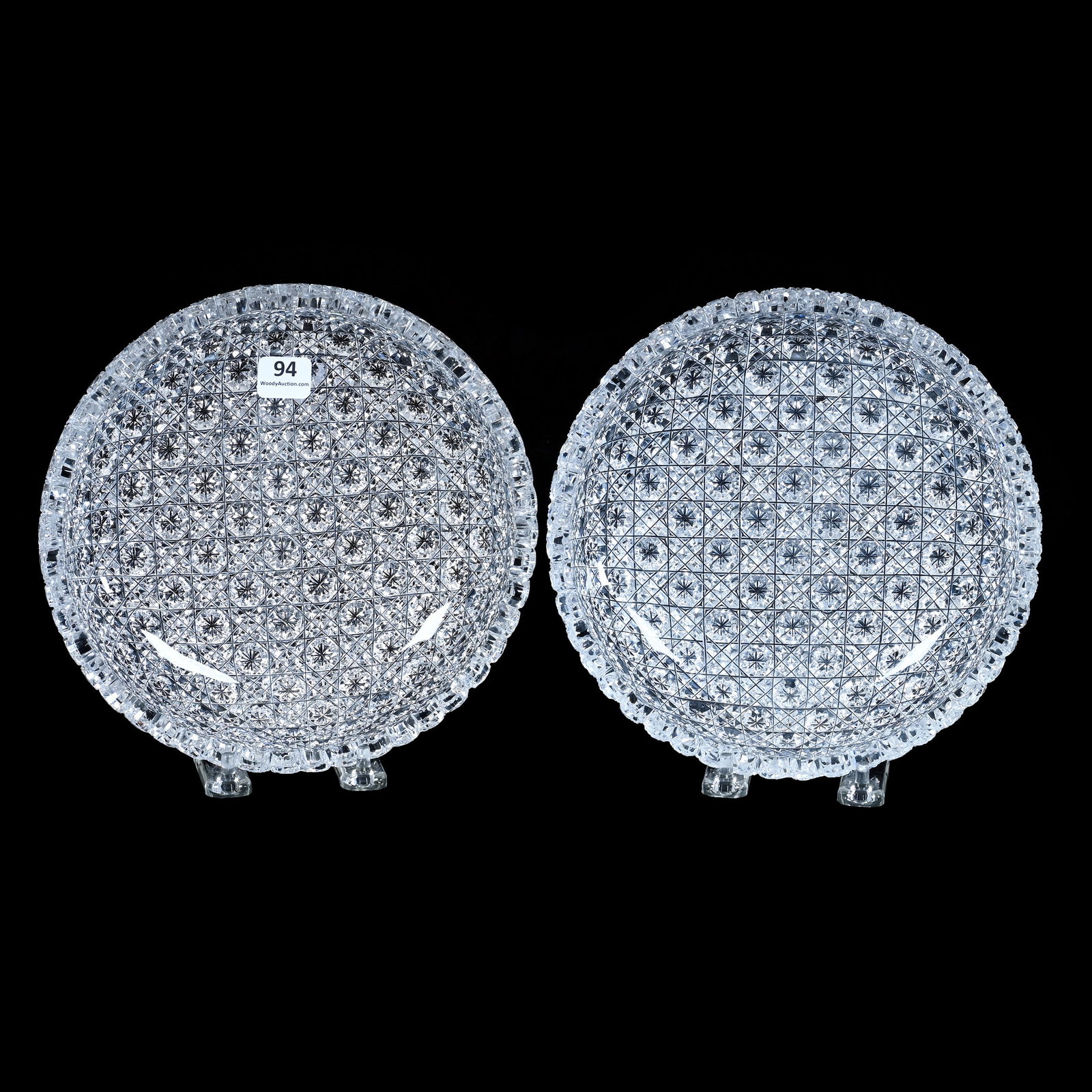 Pair Bowls, Pattern #534 By Sterling Cut Glass (1 of 2)