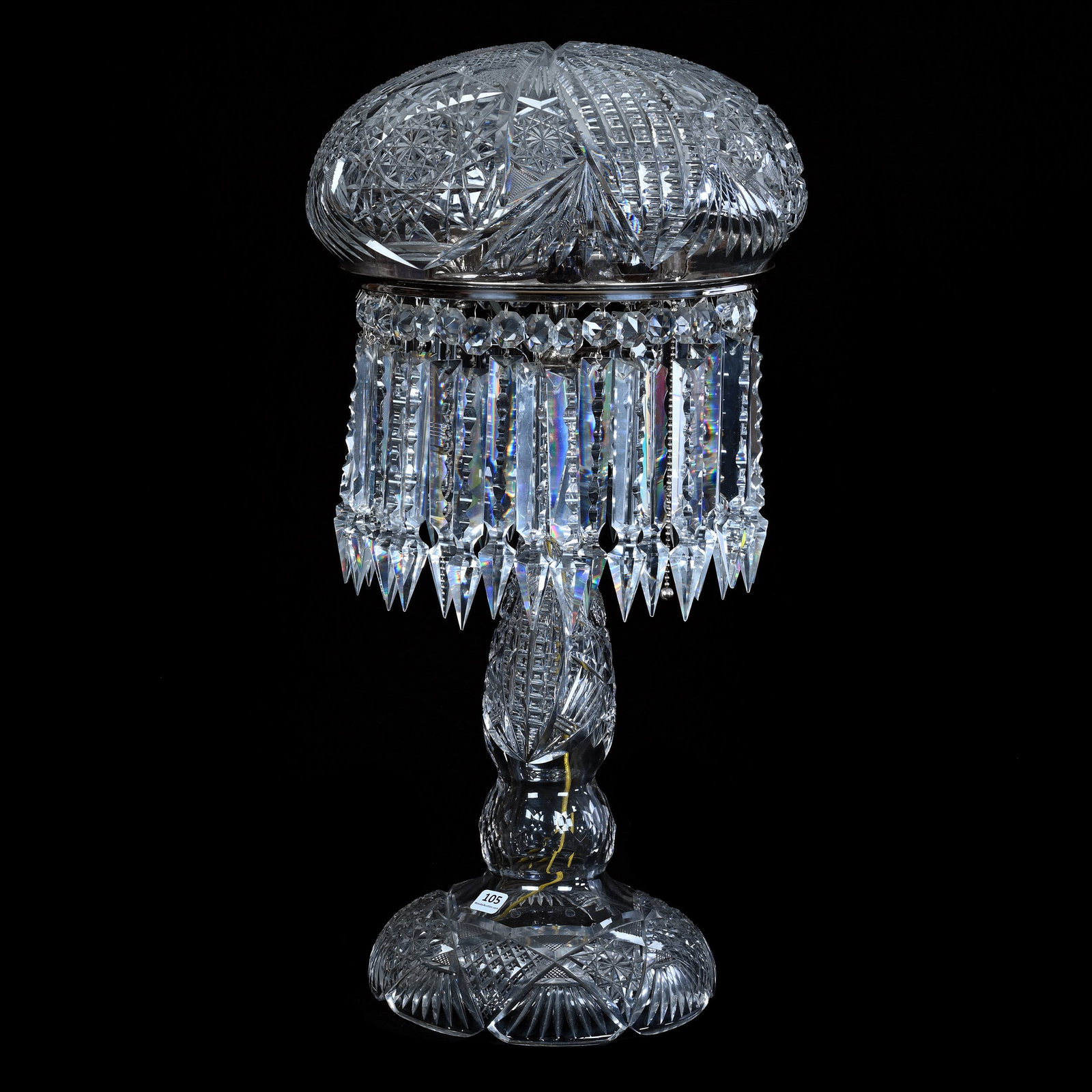 Table Lamp, American Brilliant Cut Glass (1 of 6)