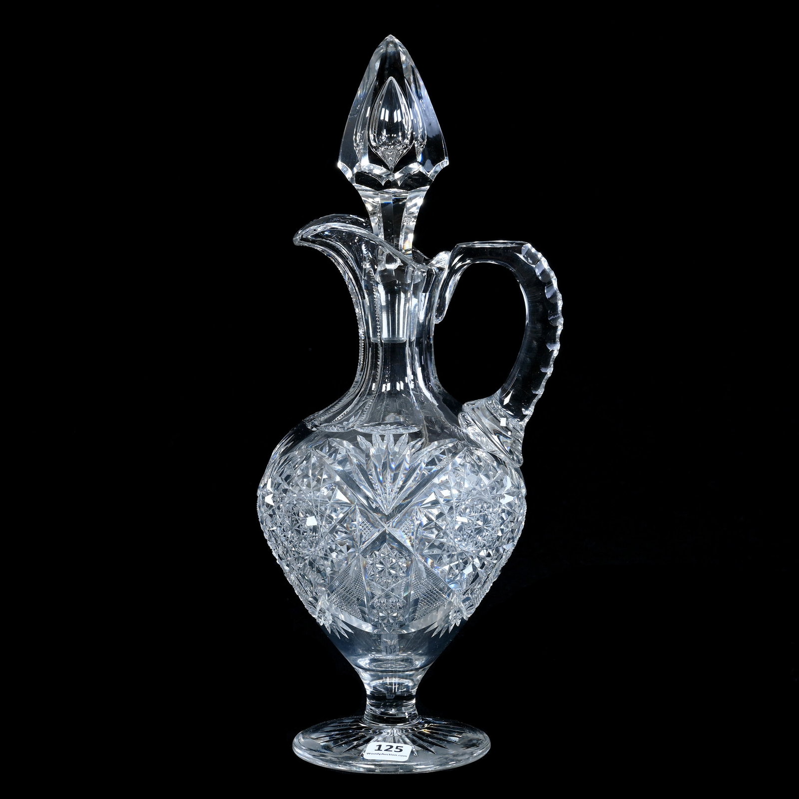 Pedestal Decanter, American Brilliant Cut Glass (1 of 3)