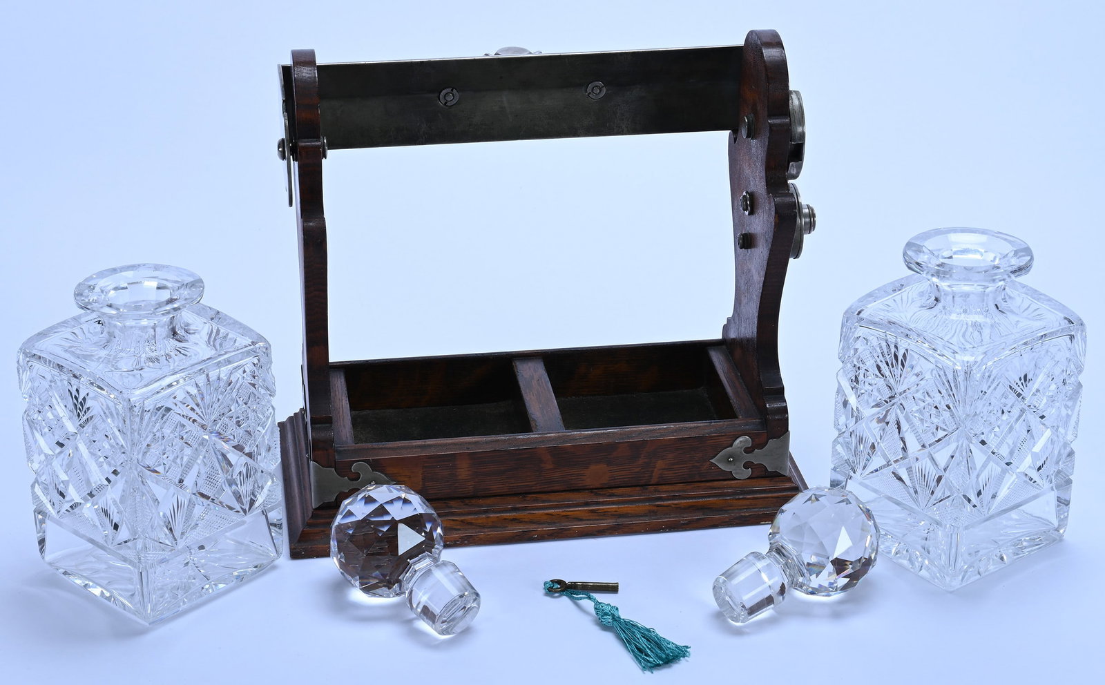 Two Bottle Tantalus Set - 3