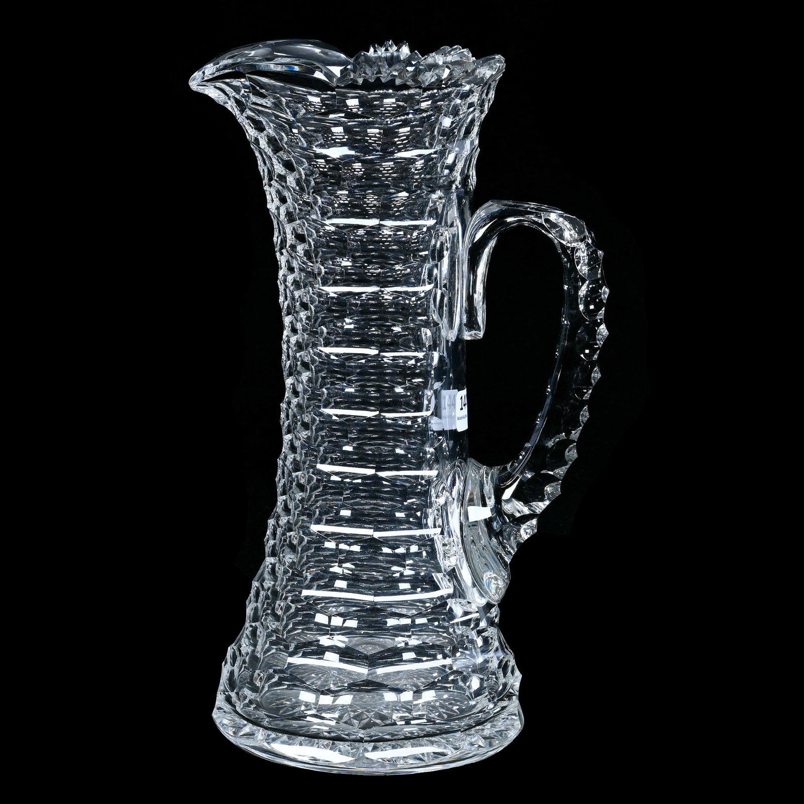Tankard, American Brilliant Cut Glass, Hollow Diamond Pattern By Dorflinger (1 of 3)
