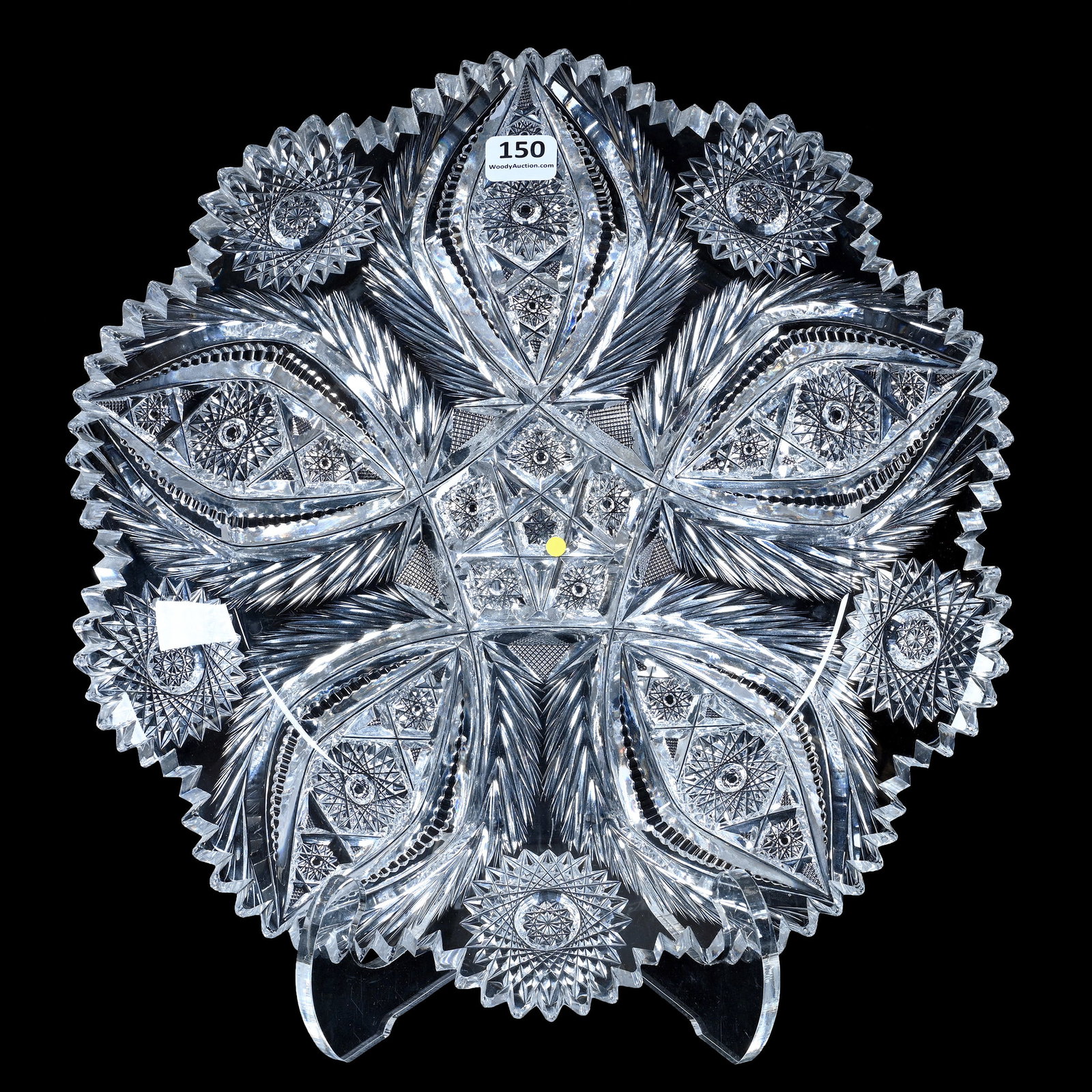 Round Tray, American Brilliant Cut Glass, Anne Pattern Designed By WC Anderson (1 of 3)