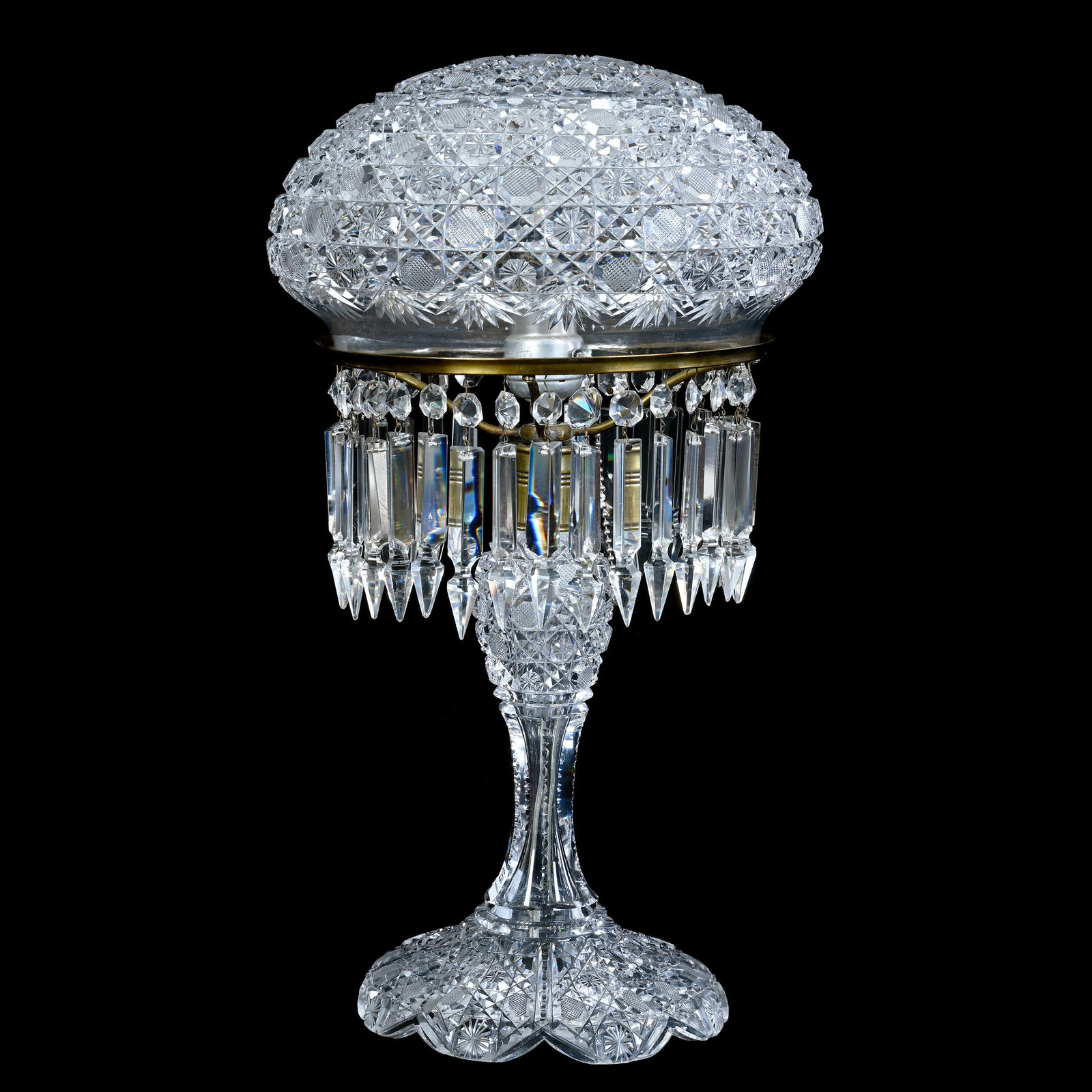 Table Lamp, American Brilliant Cut Glass (1 of 5)