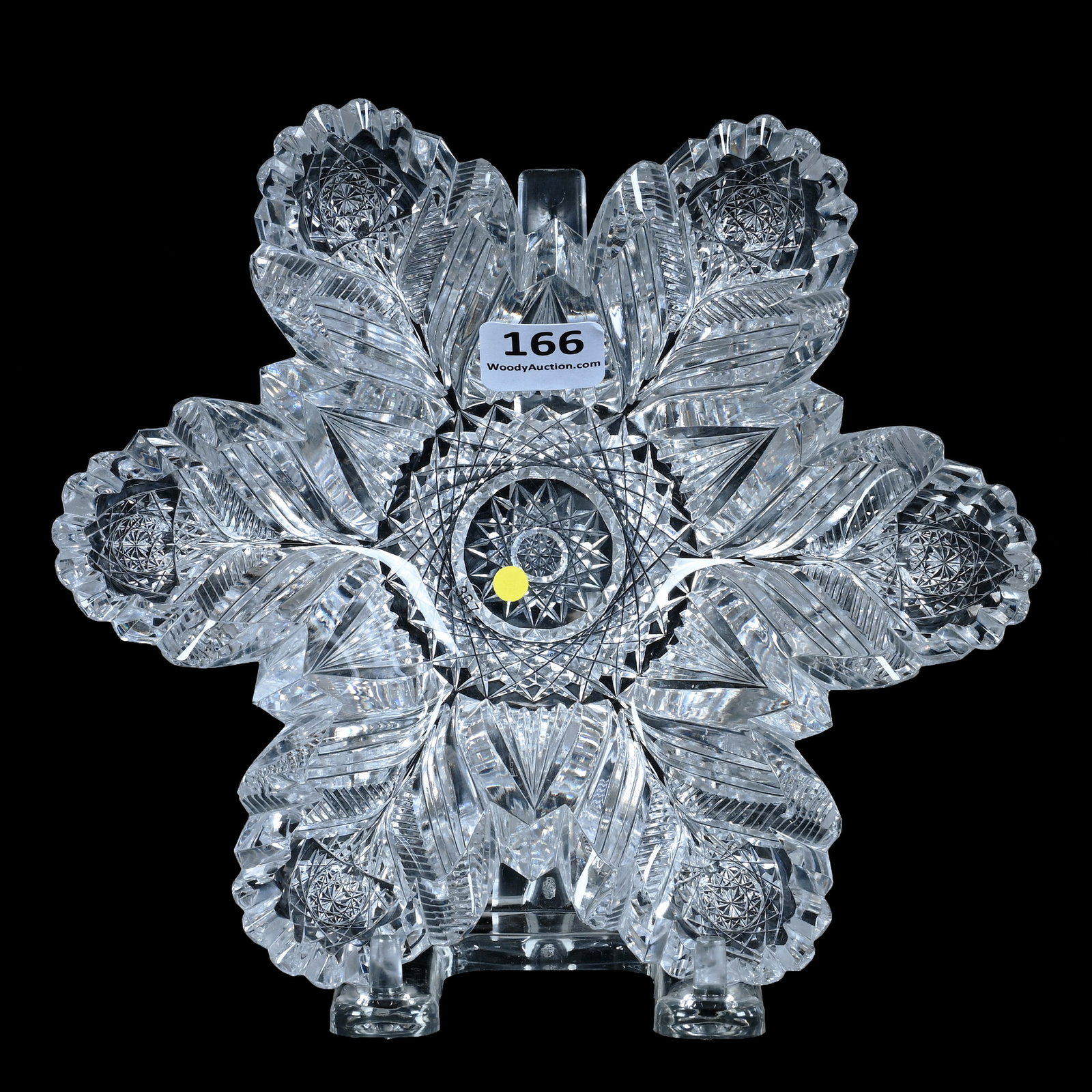 Blown Mold Bowl, American Brilliant Cut Glass, Signed Hawkes (1 of 2)