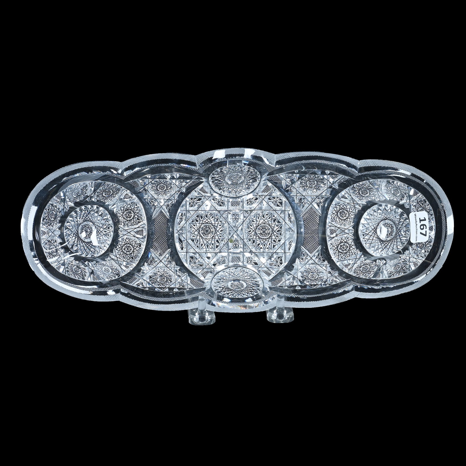 Celery Tray, American Brilliant Cut Glass, Signed Taylor Brothers, Belview Pattern (1 of 2)