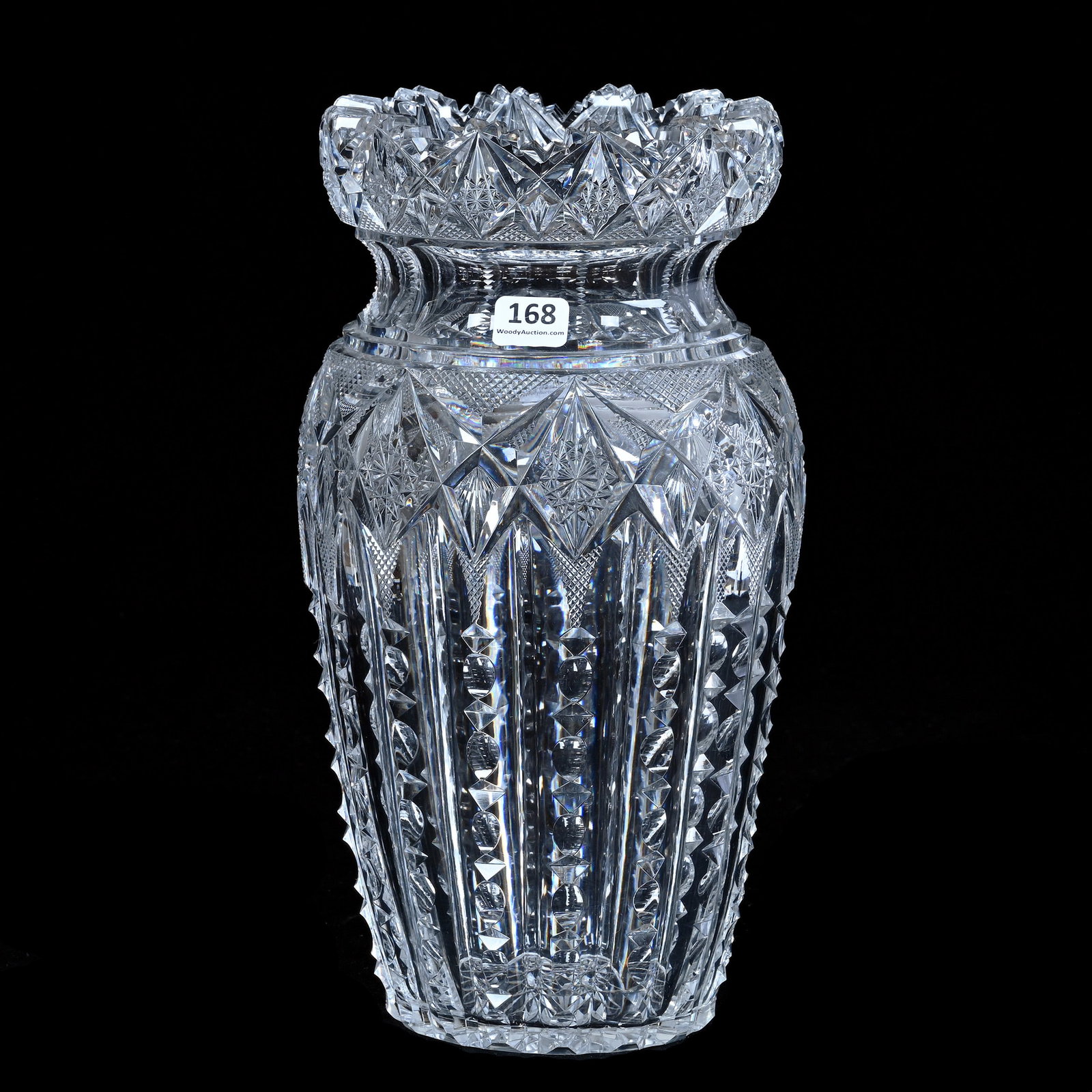 Vase, American Brilliant Cut Glass, Chester Pattern By Dorflinger (1 of 3)